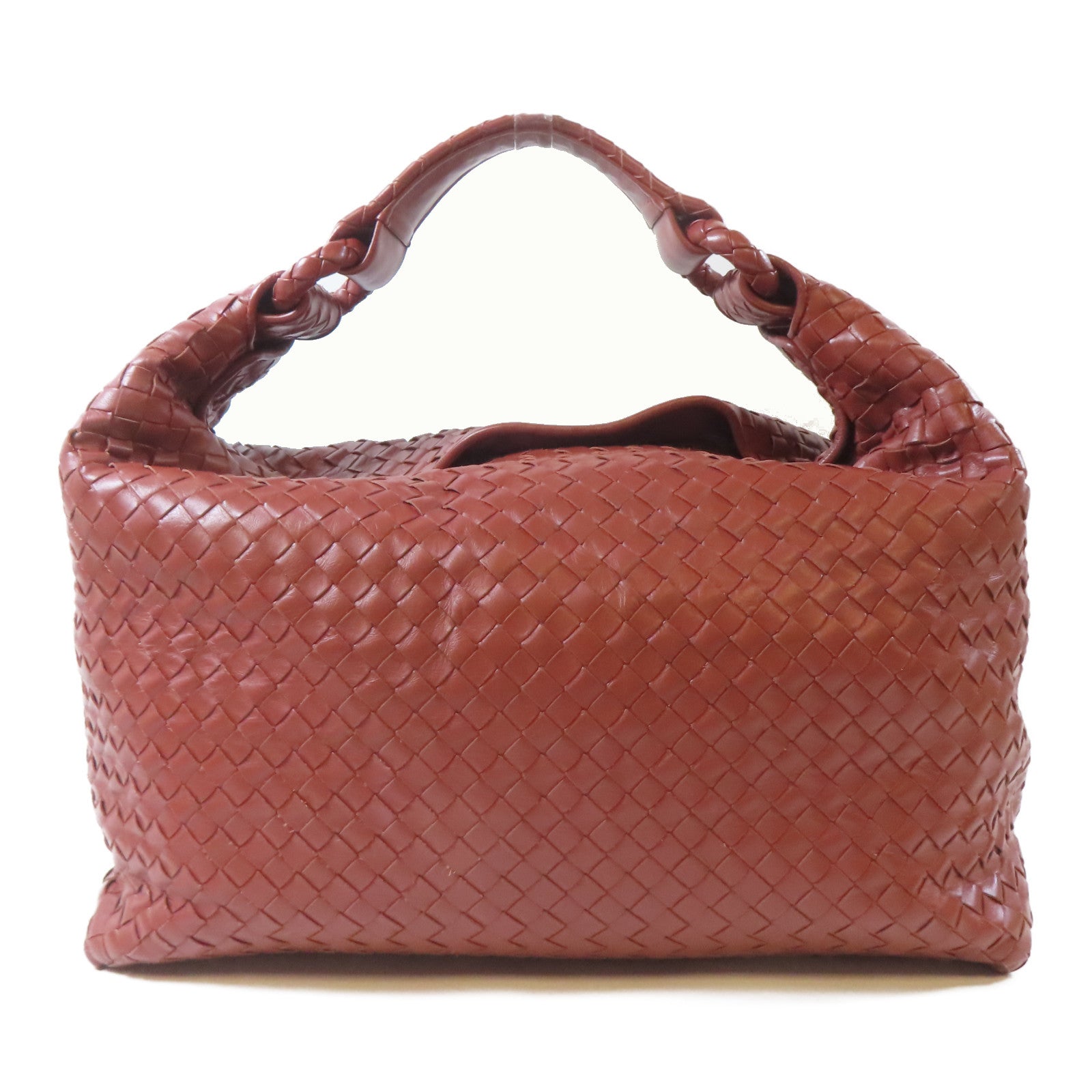 BOTTEGA VENETA 羊皮皮革Shoulder Bag銀扣肩背袋啡色