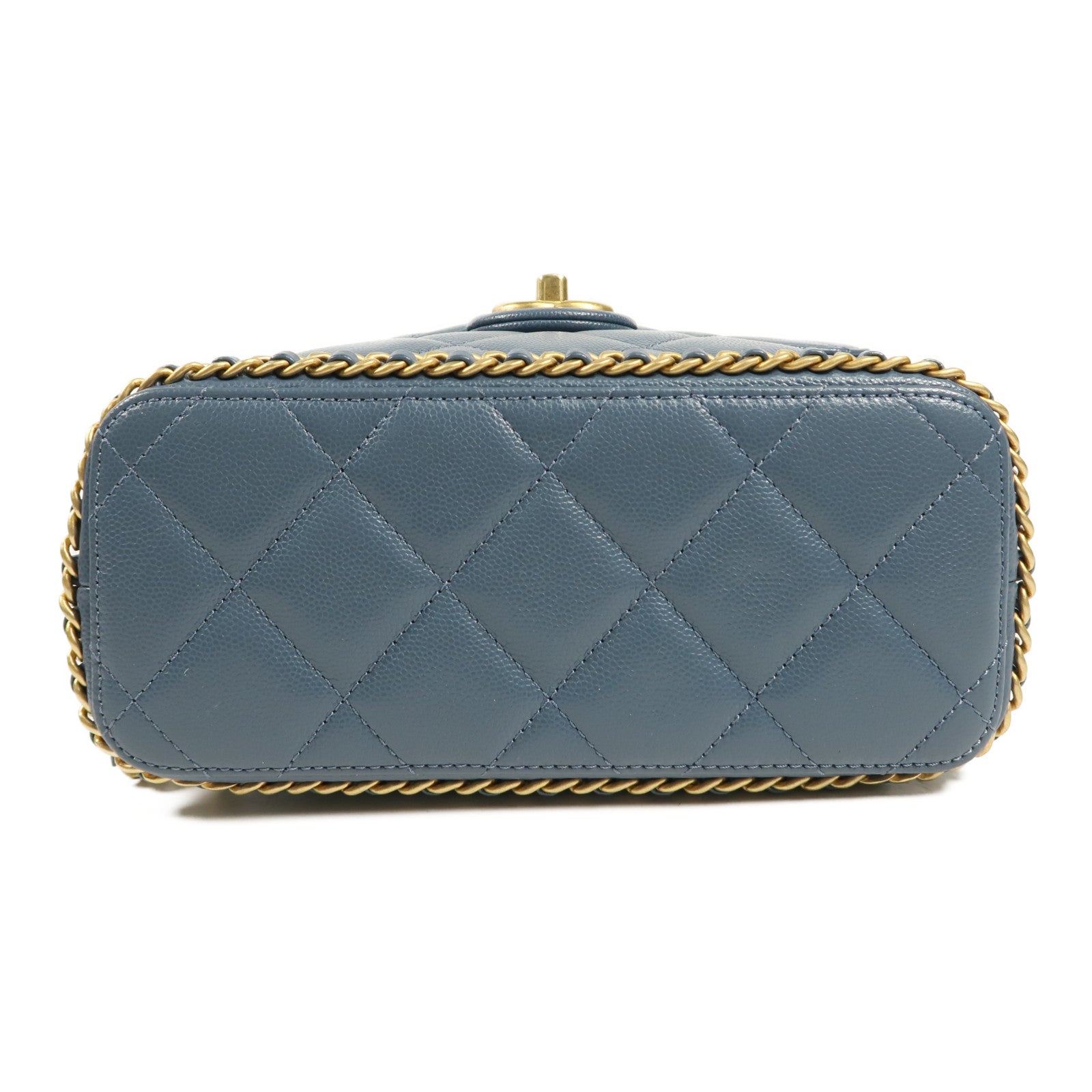 CHANEL 牛皮皮革Backpack金扣鏈帶背包
