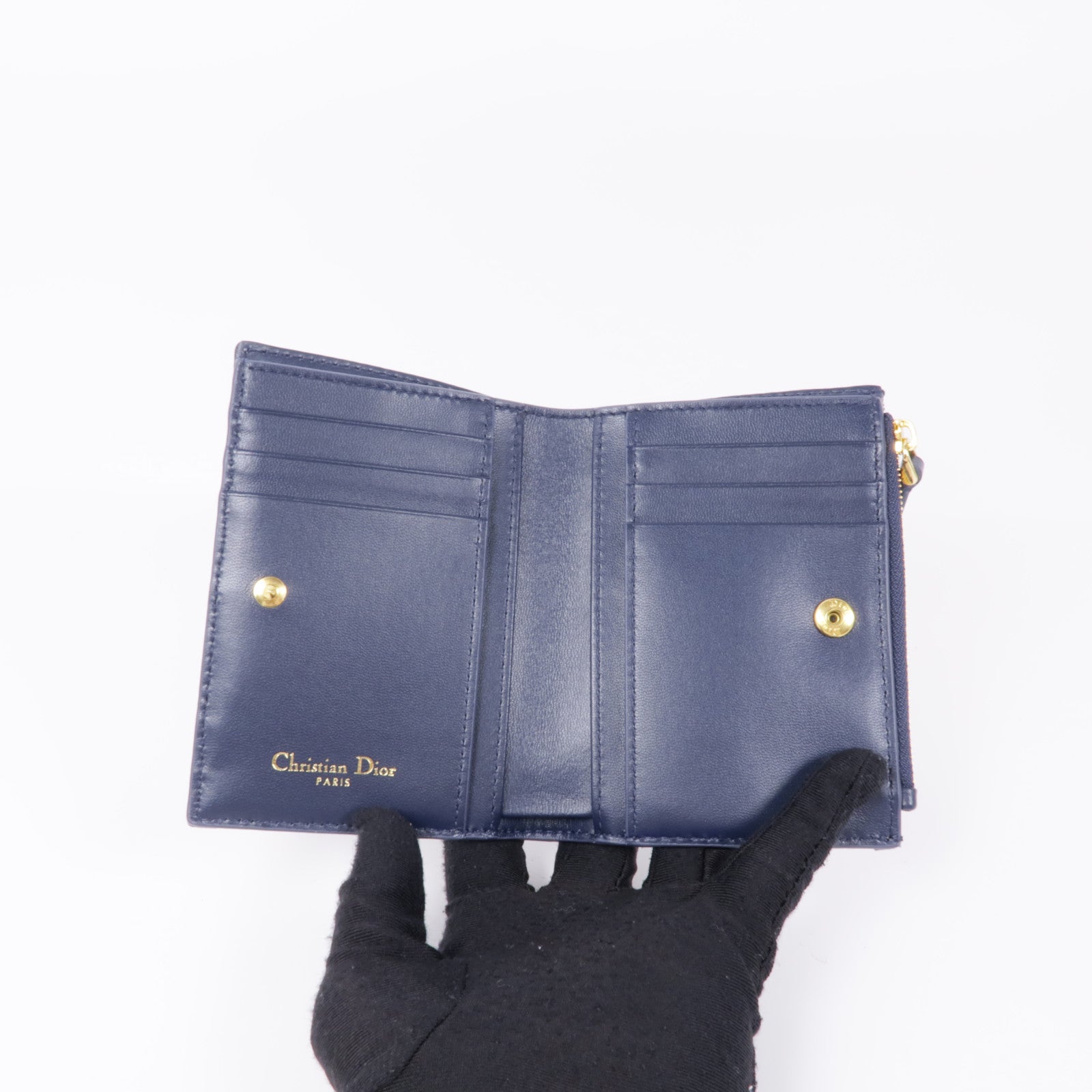 Dior 帆布30 Montaigne Dahlia錢包