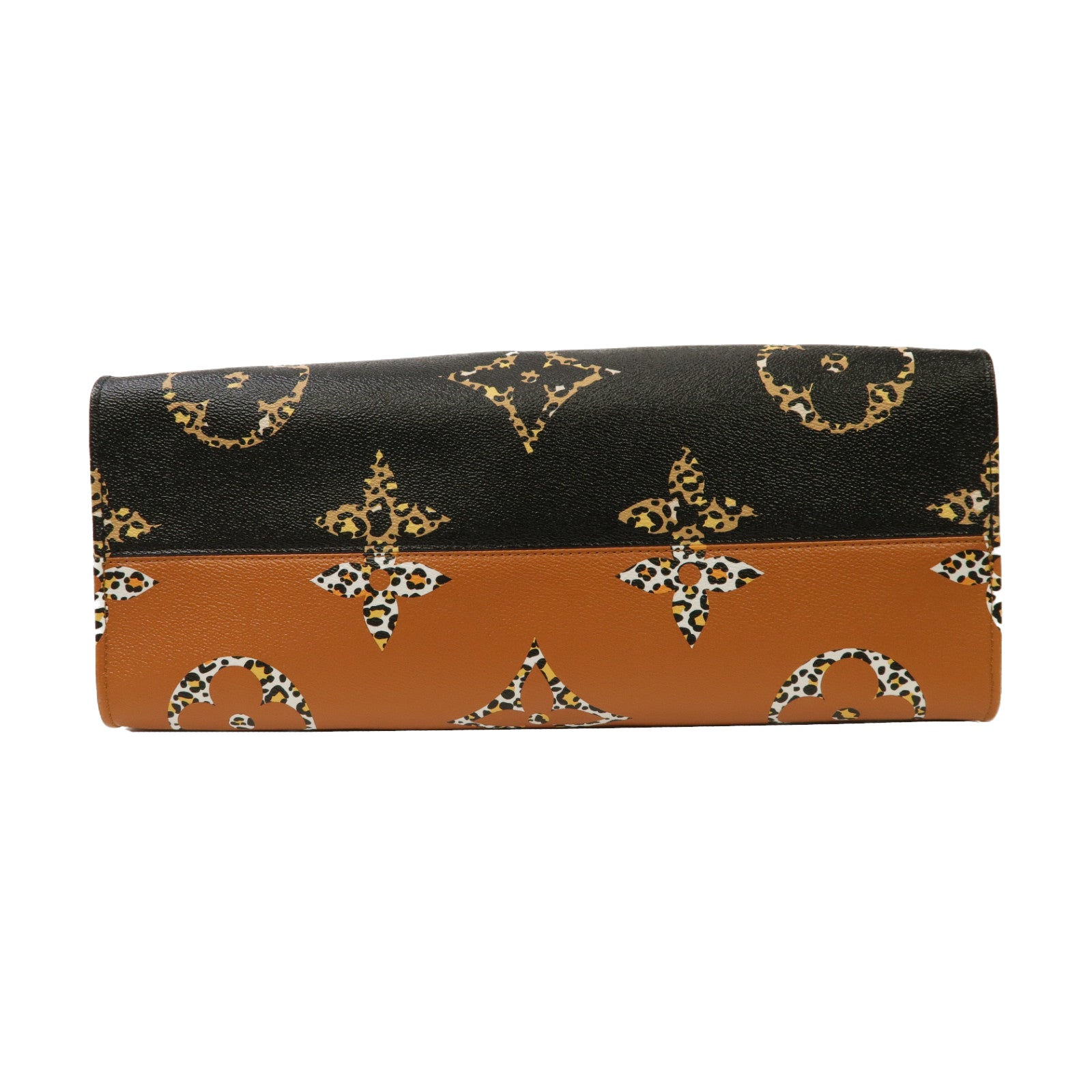 LOUIS VUITTON 【激減優惠】Monogram Jungle On The Go GM金扣手挽肩背兩用袋黑色/啡色