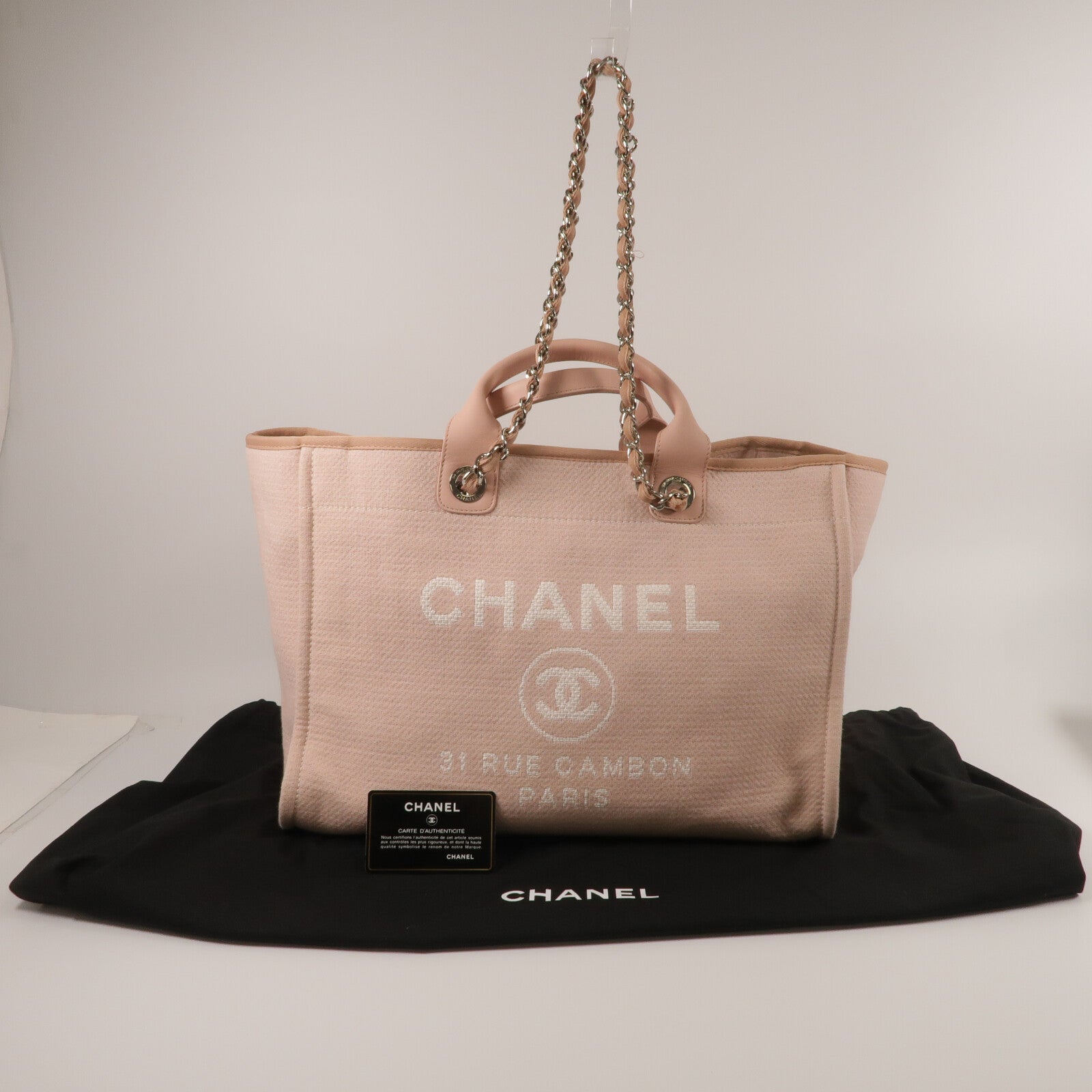 CHANEL 帆布Deauville手挽袋