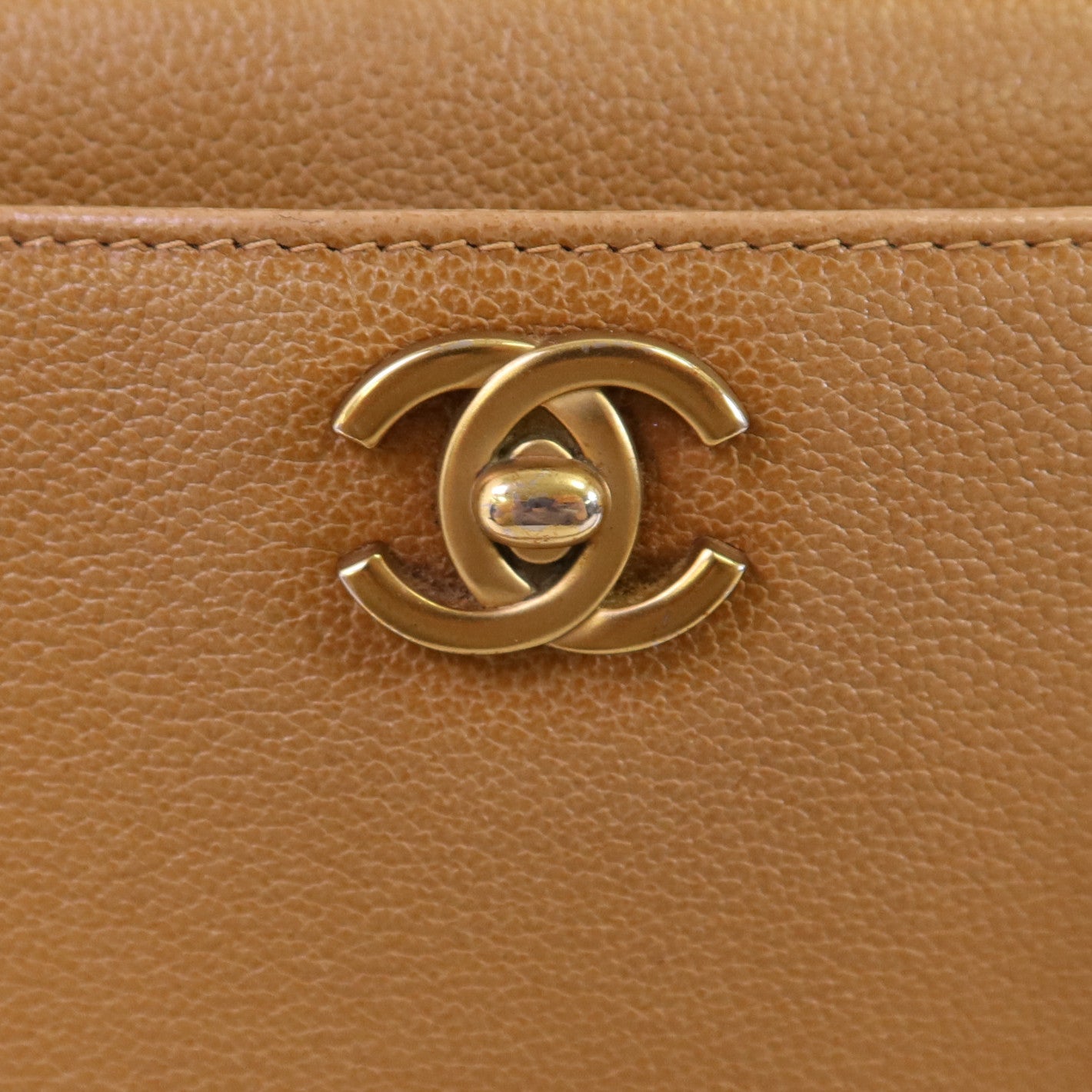 CHANEL 【激減優惠】牛皮皮革Vintage Hand Bag金扣手挽袋