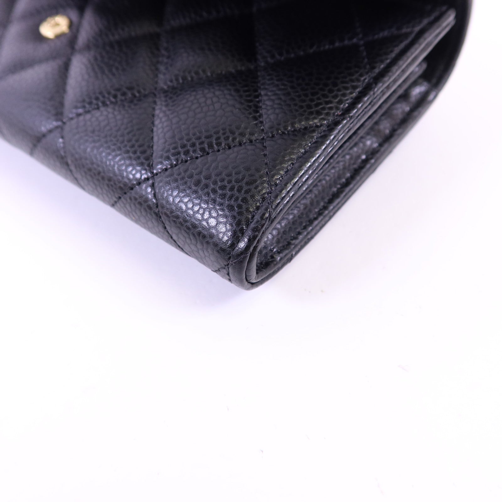 CHANEL 牛皮皮革Long Wallet金扣長錢包