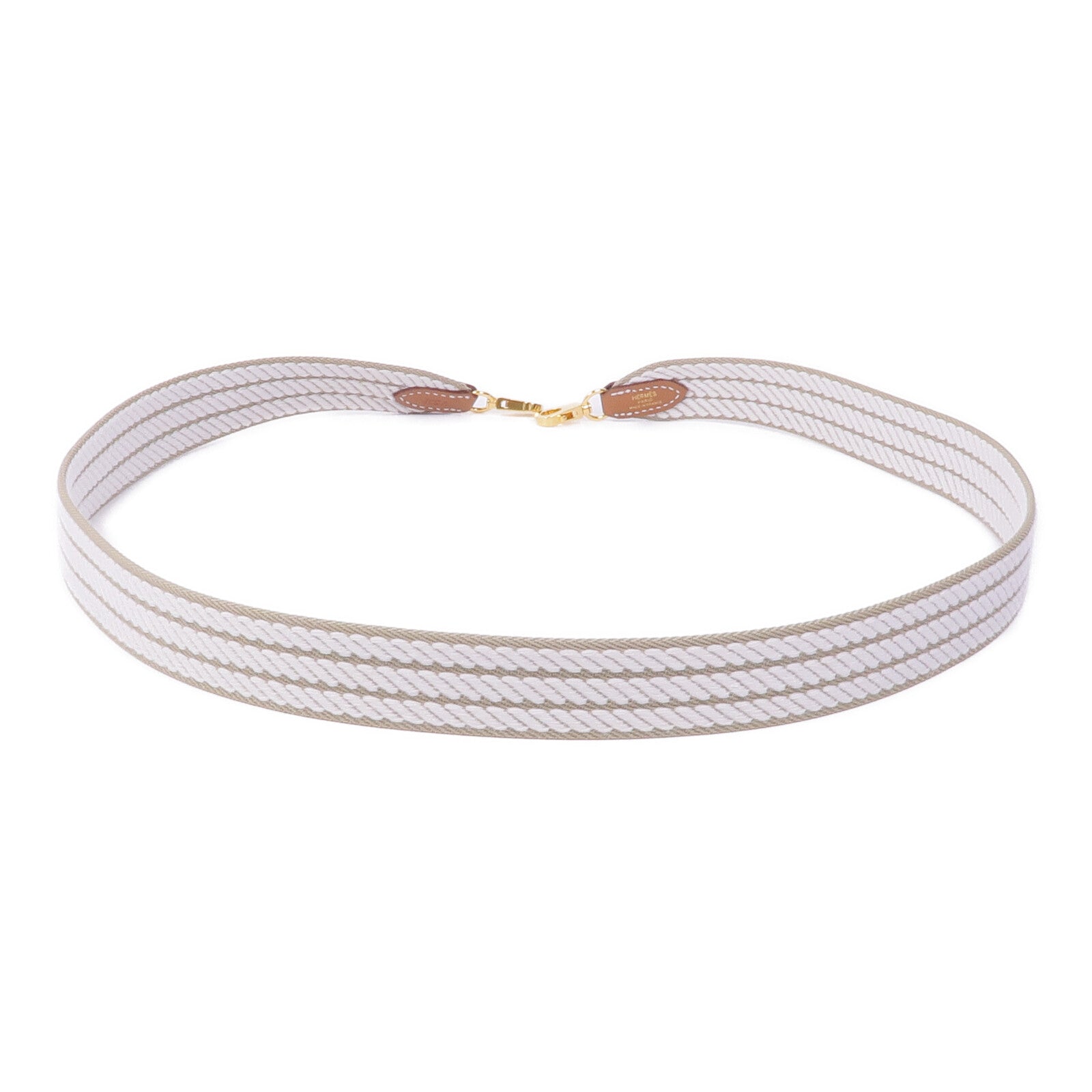 HERMES 帆布Shoulder Strap金扣肩帶