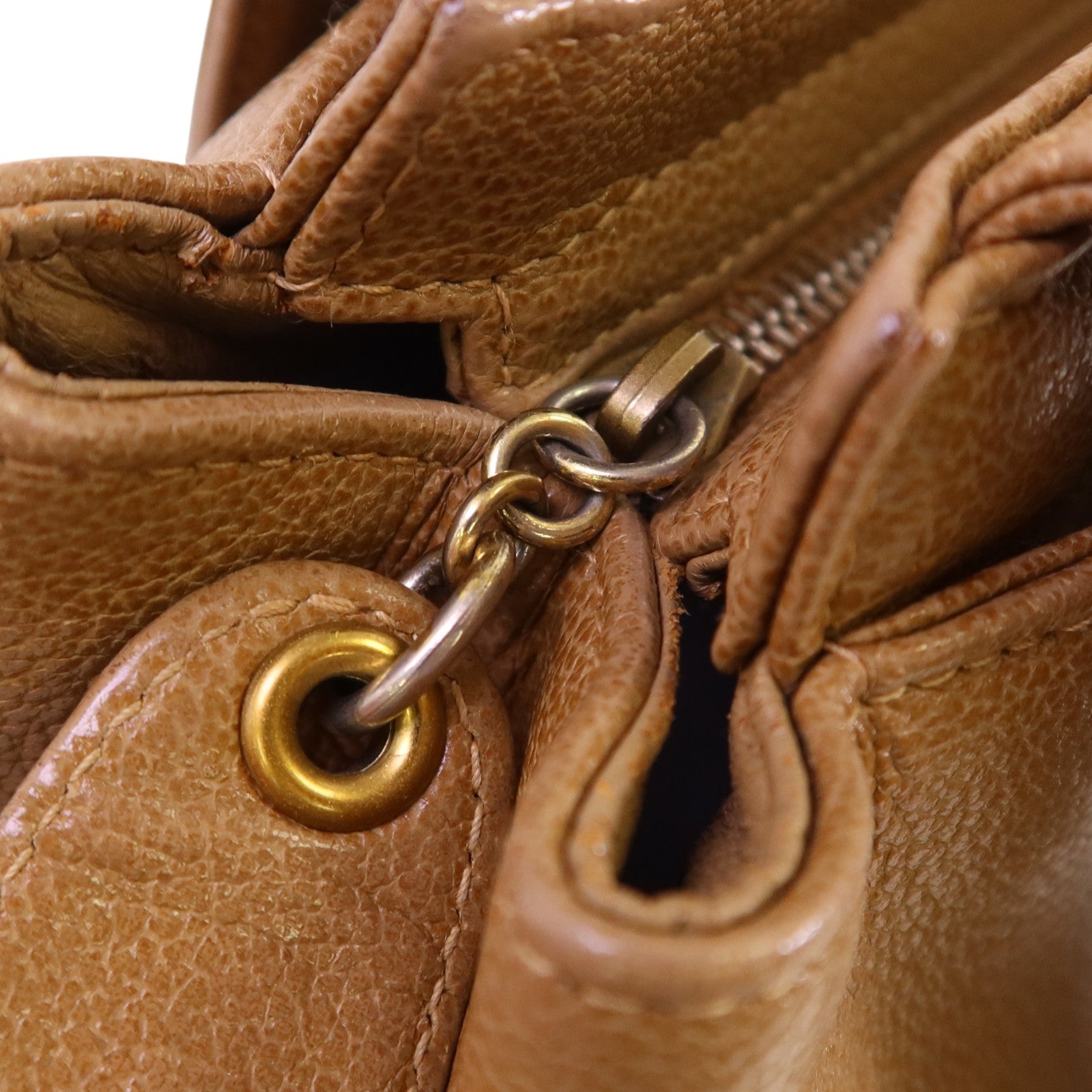 CHANEL 【激減優惠】牛皮皮革Vintage Hand Bag金扣手挽袋