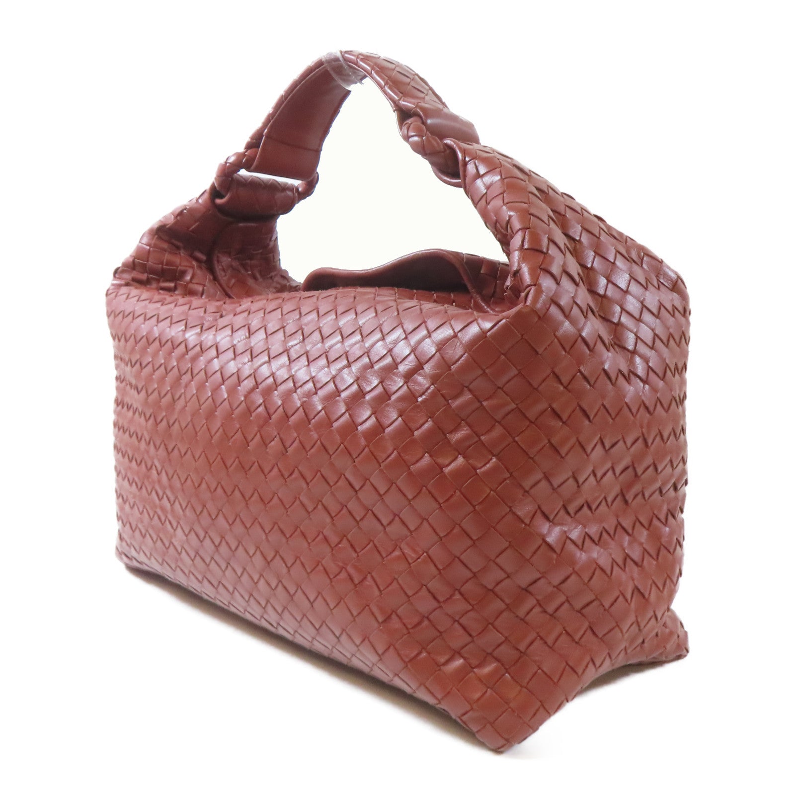 BOTTEGA VENETA 羊皮皮革Shoulder Bag銀扣肩背袋啡色