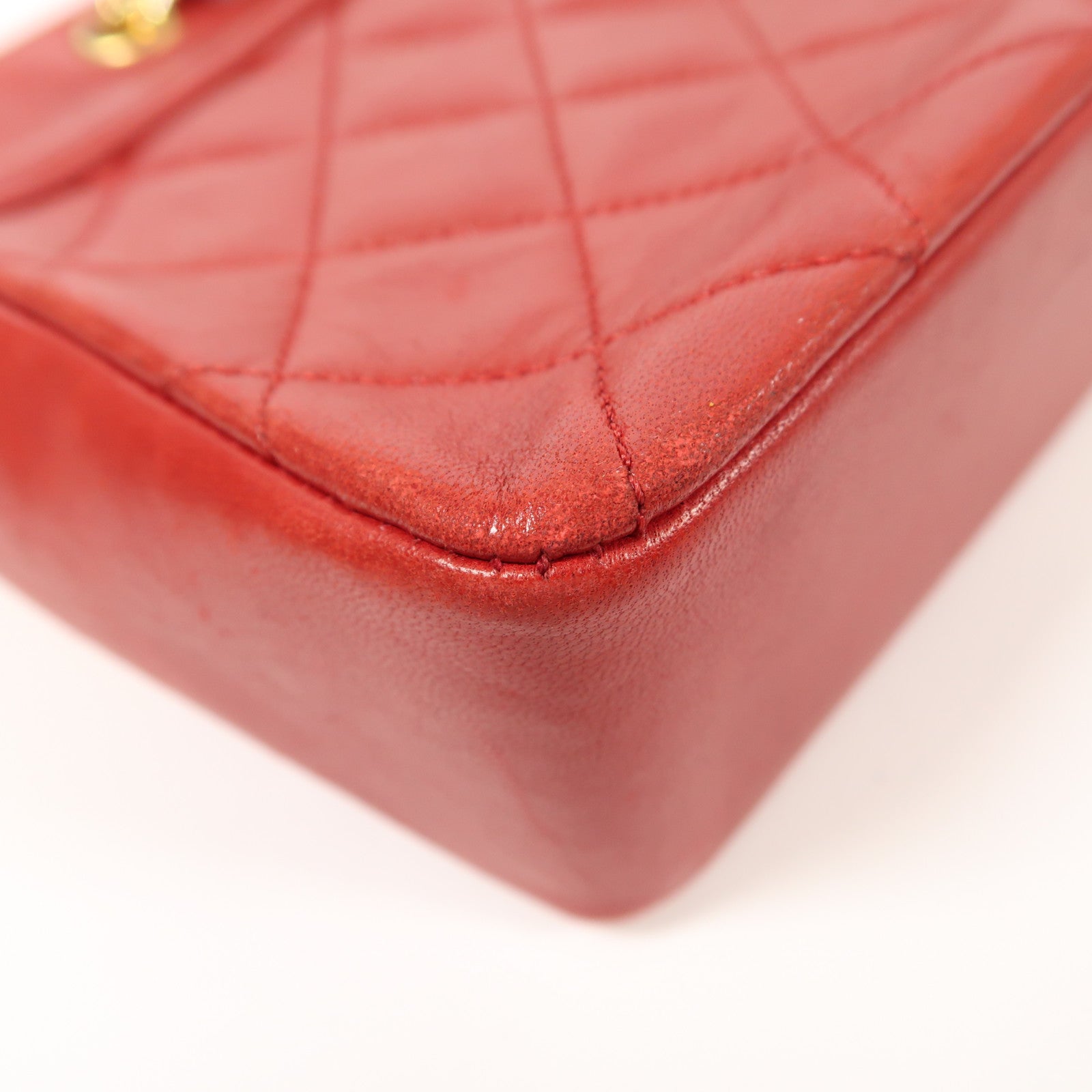 CHANEL 皮革Vintage Chain Shoulder金扣鏈帶肩背袋