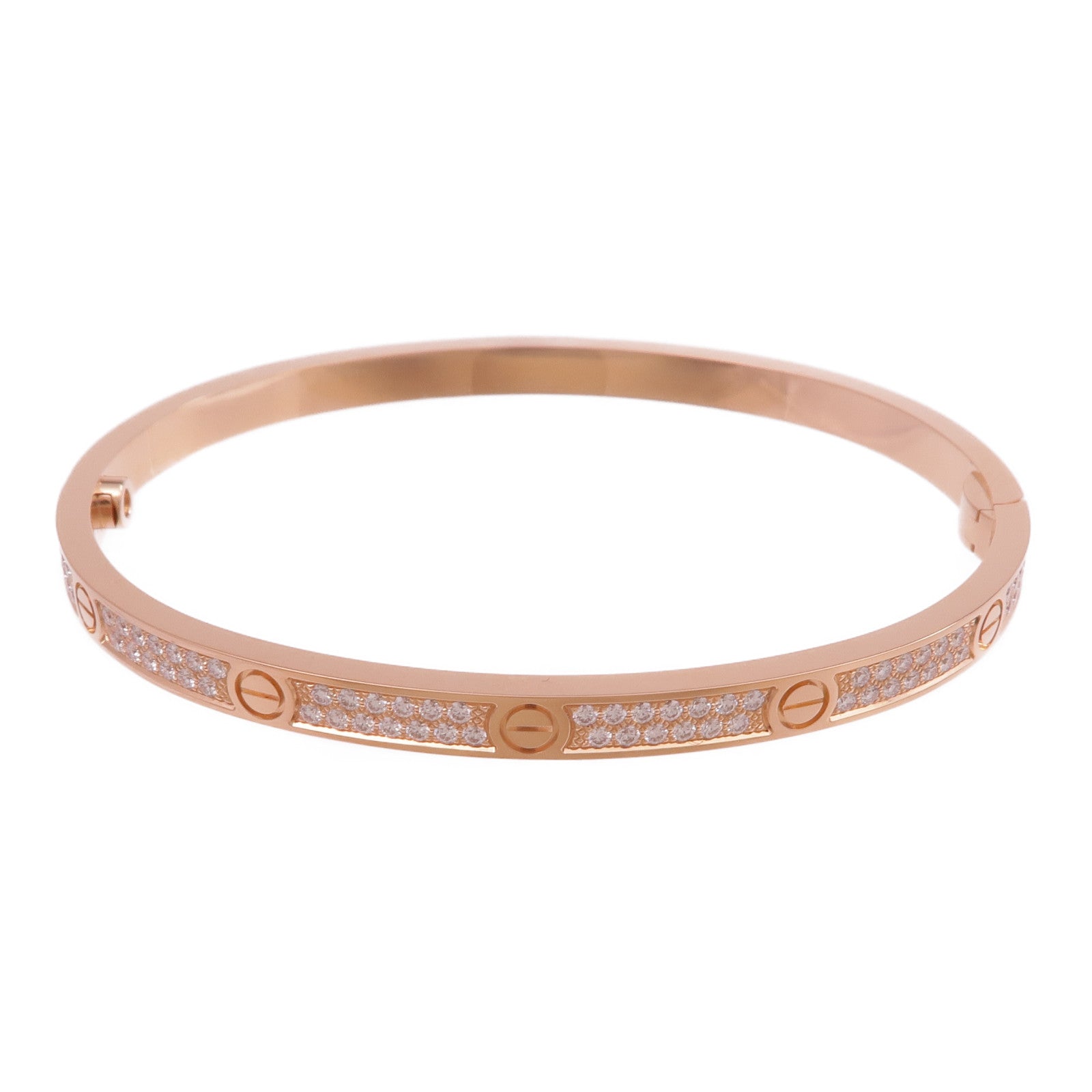 CARTIER 【激減優惠】18K玫瑰金Love Bracelet Small Model Full Diamonds鑽石手鐲Cartier#16