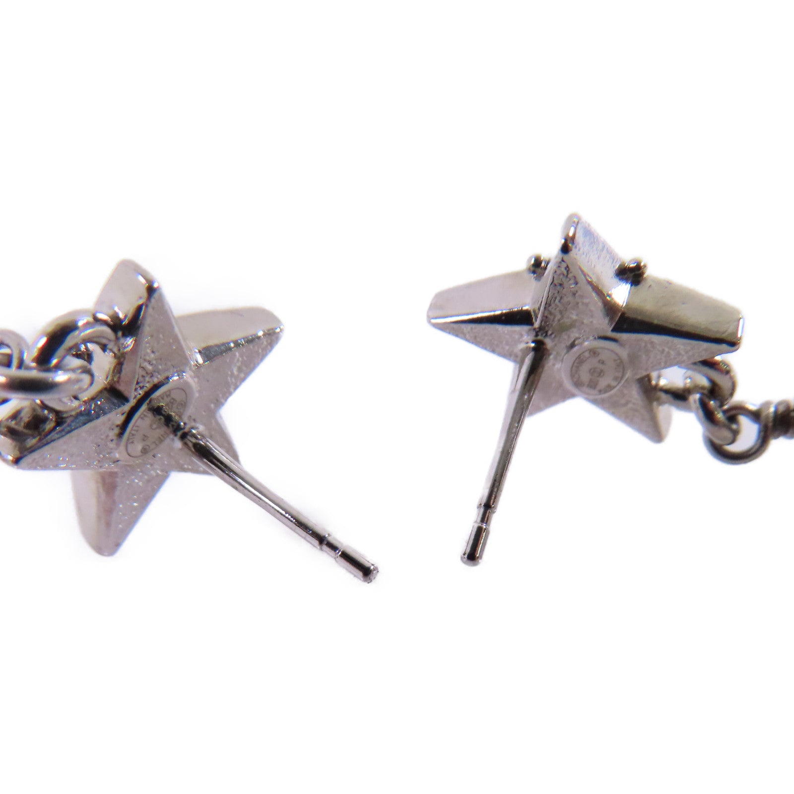CHANEL 金屬/仿珍珠/水鑽CC Earrings銀扣耳環