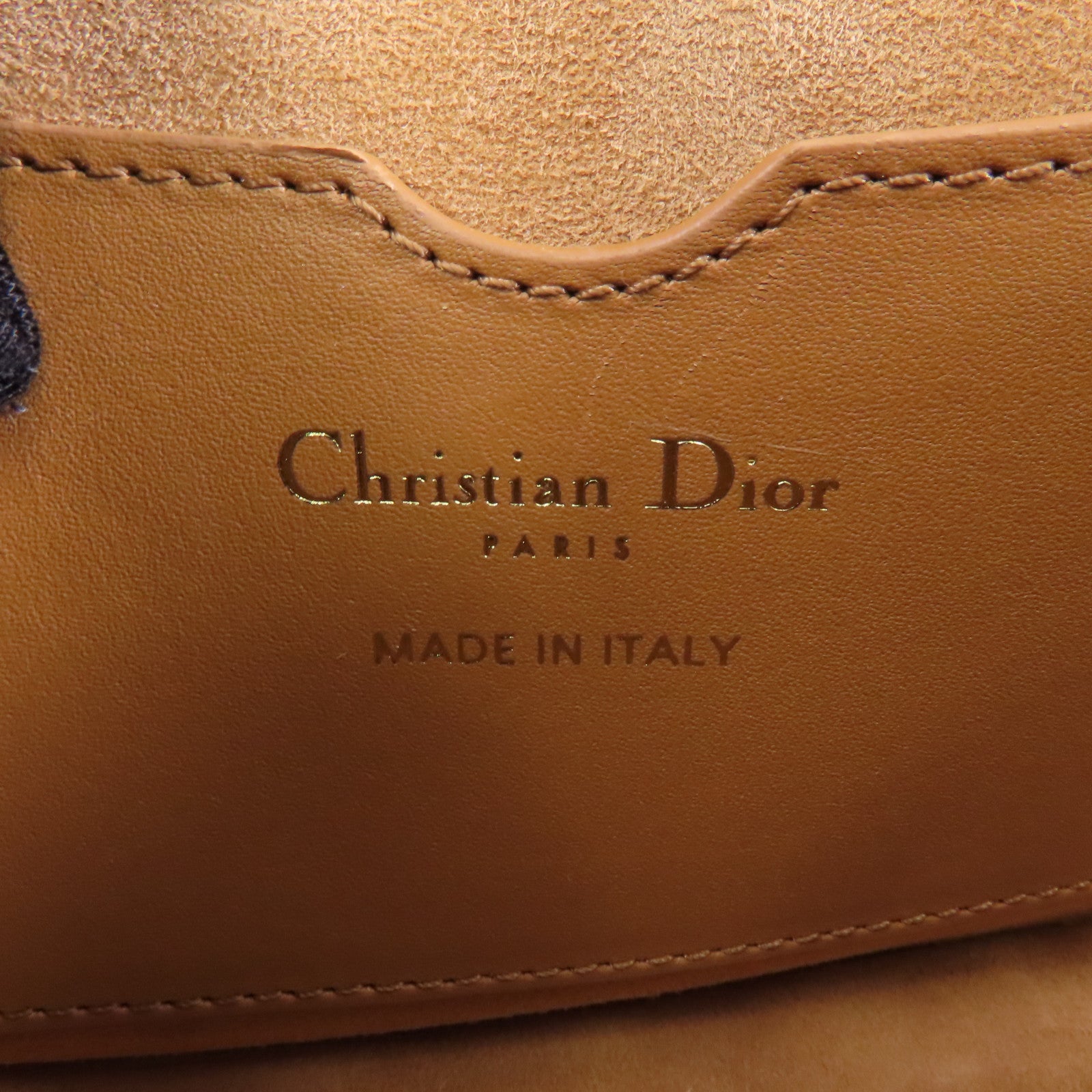 Dior 【激減優惠】牛皮皮革Bobby East-West金扣肩背袋棕色