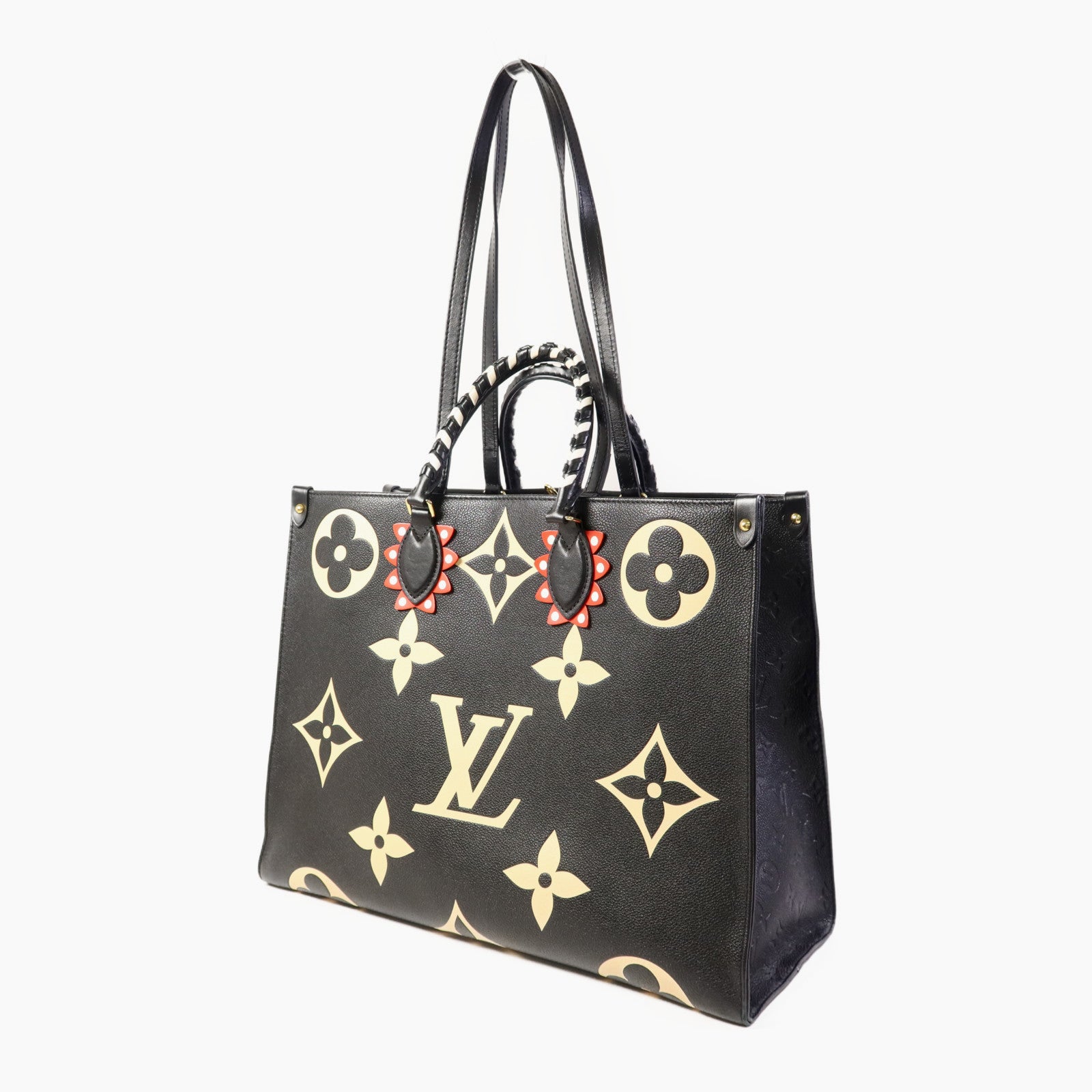 LOUIS VUITTON Monogram Empreinte On The Go GM金扣手挽肩背兩用袋