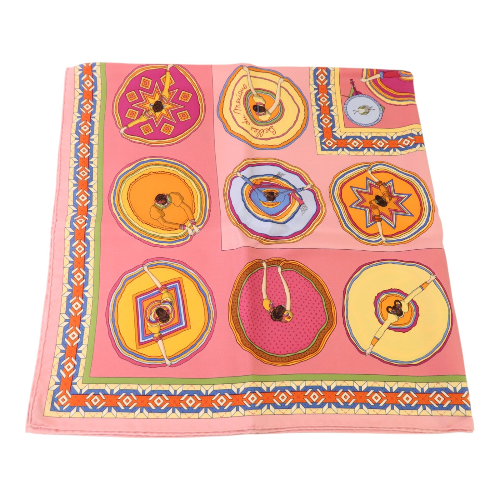 HERMES 絲質Belles Du Mexique 90x90絲巾