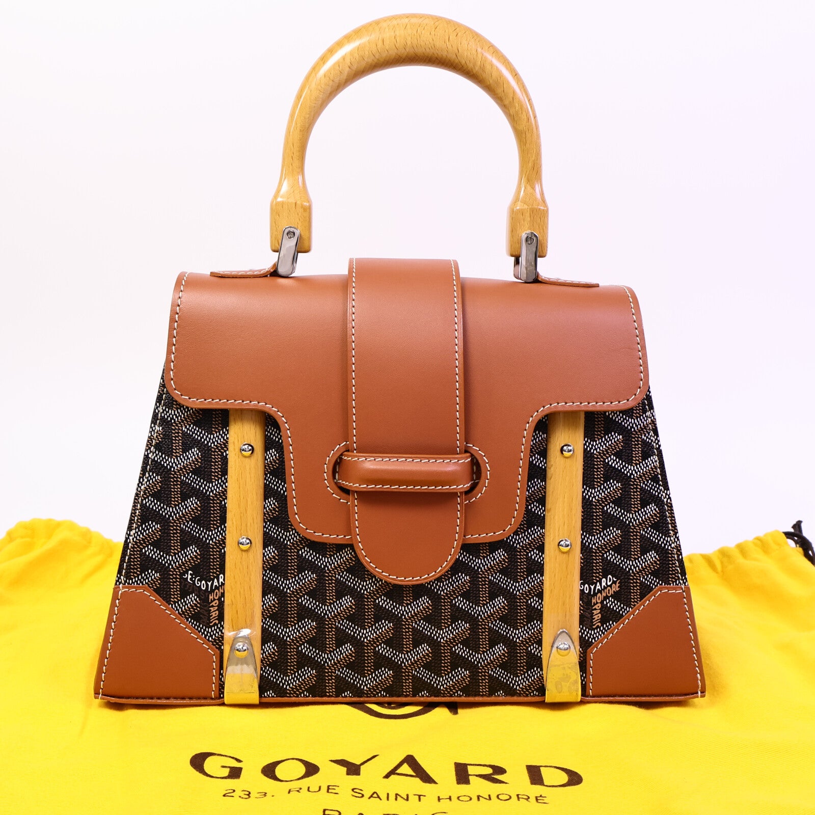 GOYARD 塗層帆布Saigon Structured PM手挽袋
