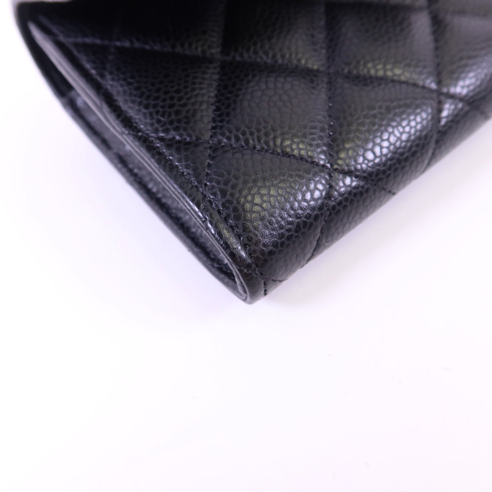 CHANEL 牛皮皮革Long Wallet金扣長錢包