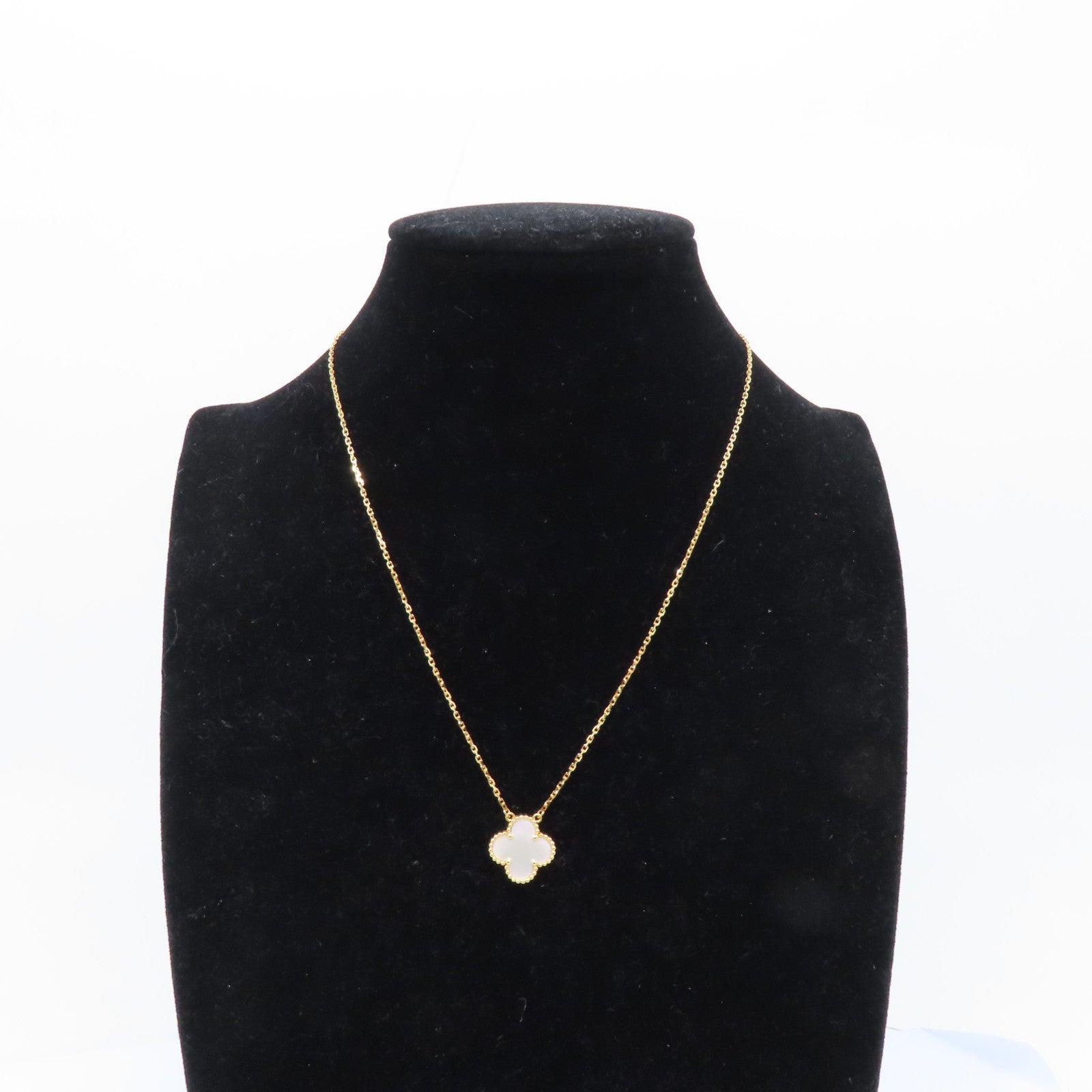 Van Cleef & Arpels 18K玫瑰金Vintage Alhambra Mother of Pearl Necklace珍珠母貝項鍊貝殻色