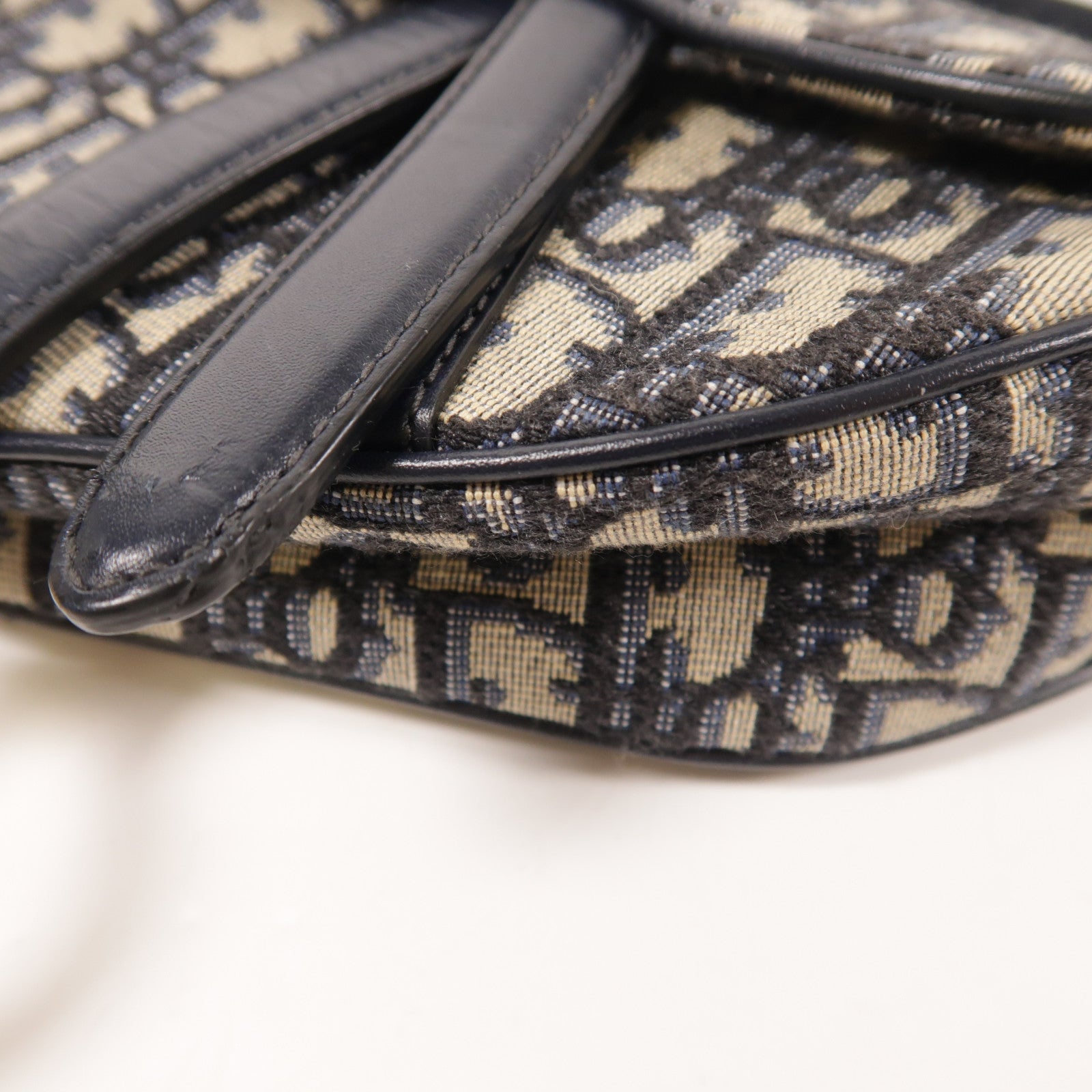 Dior CD GHW Mini Saddle Shoulder Bag Canvas M0447 Blue