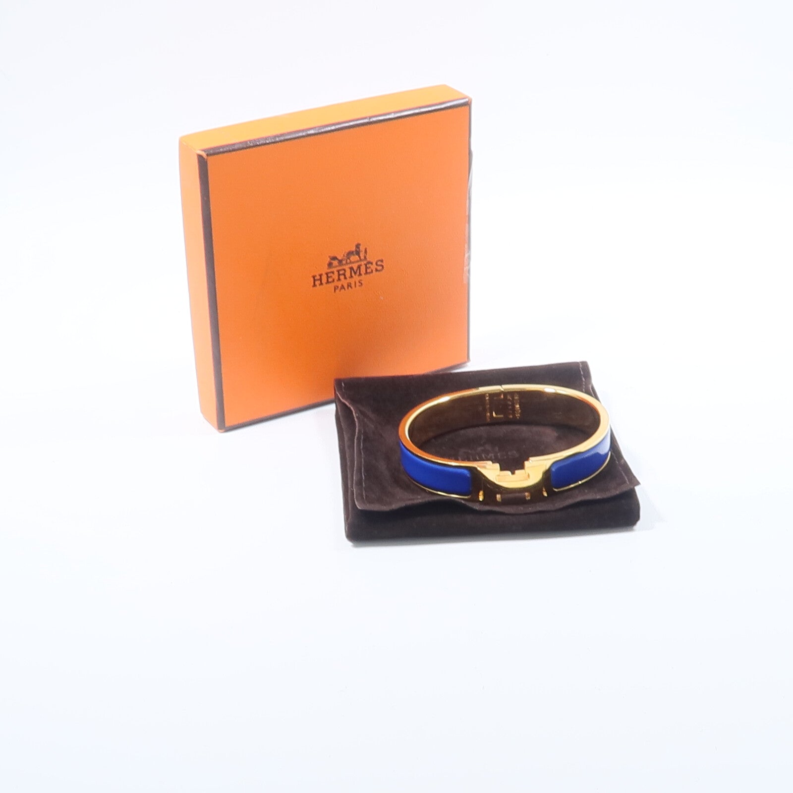HERMES 金屬/琺瑯Clic H Bracelet手鐲