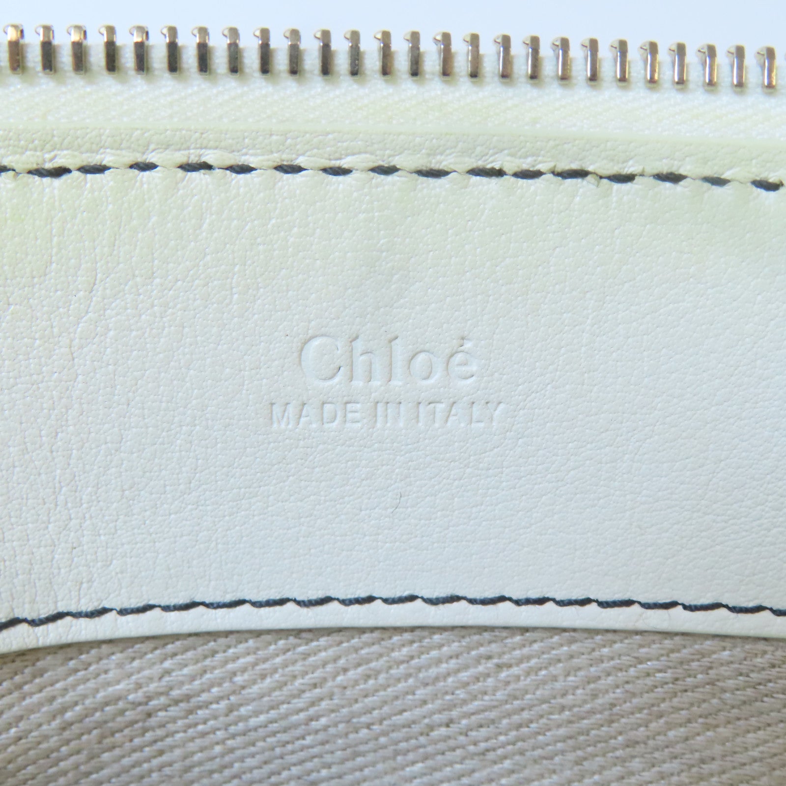 Chloe 牛皮皮革Edith Mini金扣手挽肩背兩用袋白色