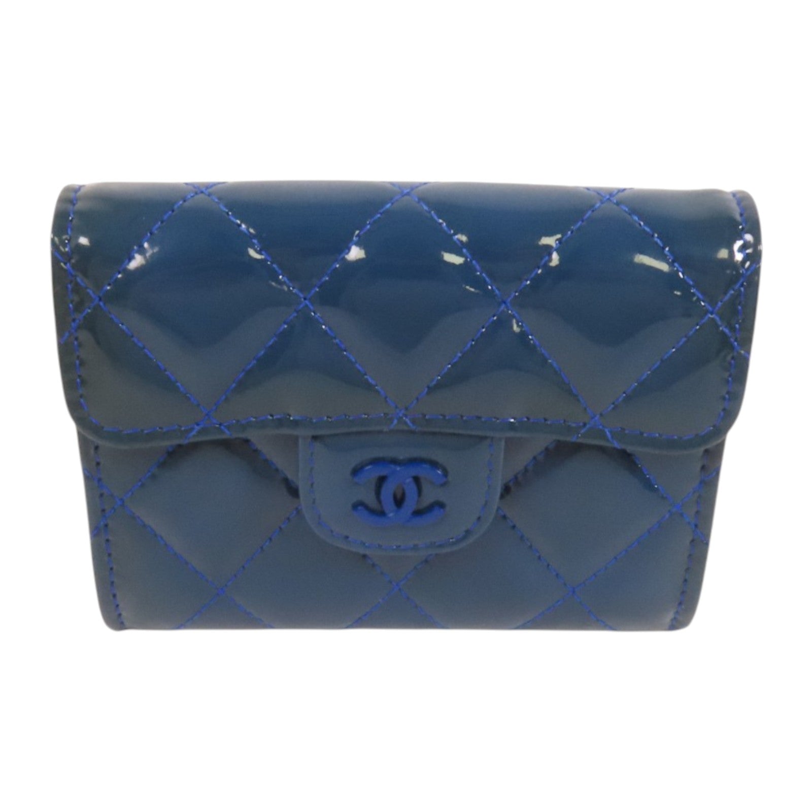 CHANEL 漆皮皮革Coin Case銀扣零錢包