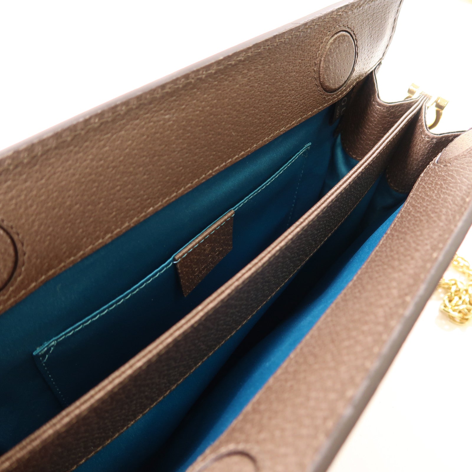 GUCCI 塗層帆布Shoulder Bag金扣肩背袋啡色