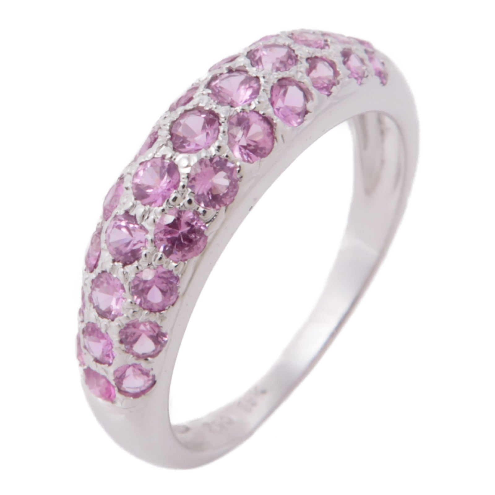 JEWELRY 【激減優惠】18K白金Pink Sapphire Ring粉紅寶石戒指US#7