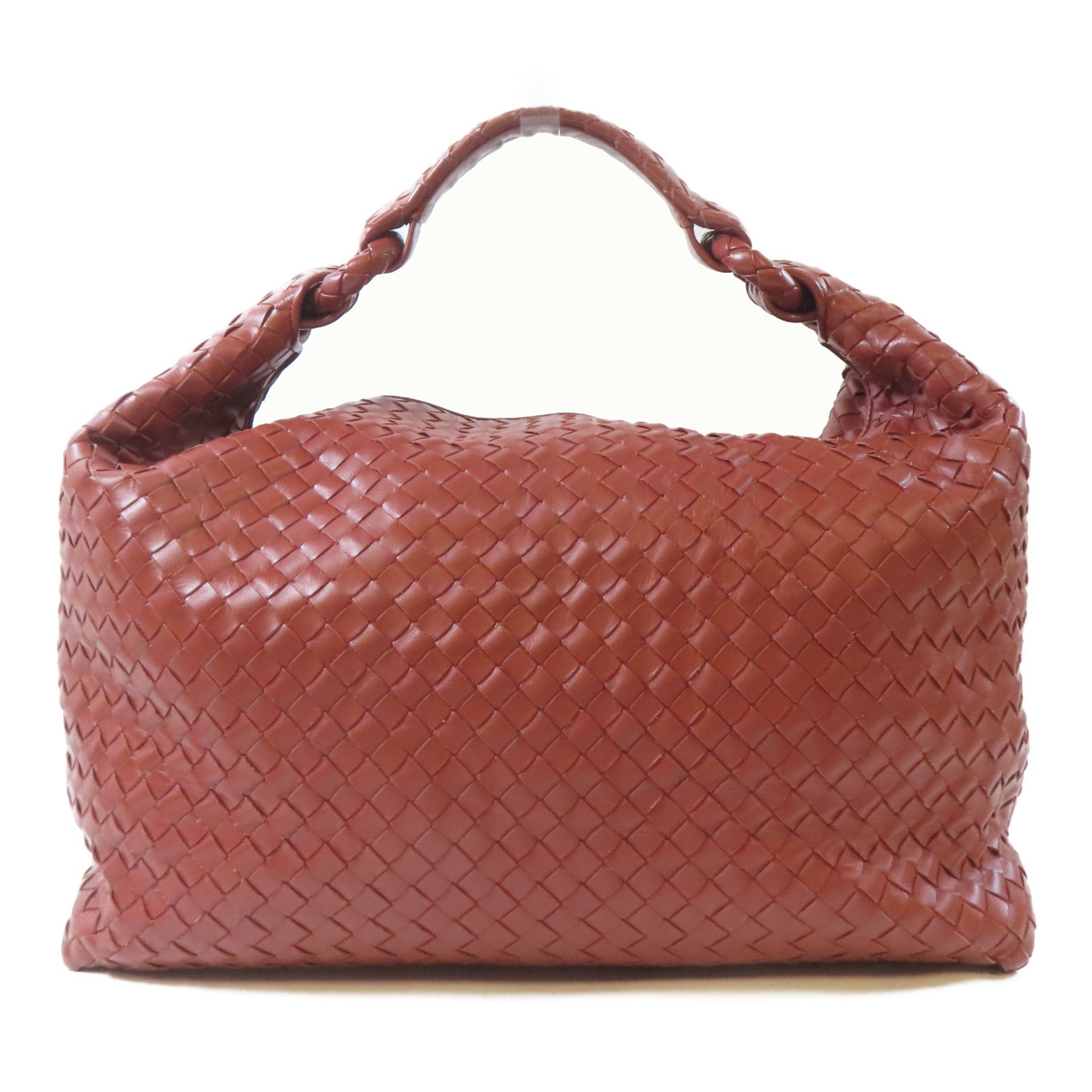 BOTTEGA VENETA 羊皮皮革Shoulder Bag銀扣肩背袋啡色