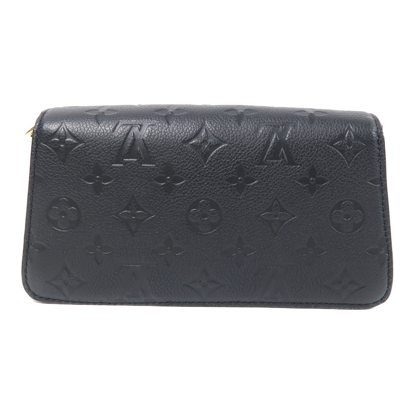 LOUIS VUITTON Monogram Empreinte Wallet On Chain Metis金扣鏈帶肩背袋黑色