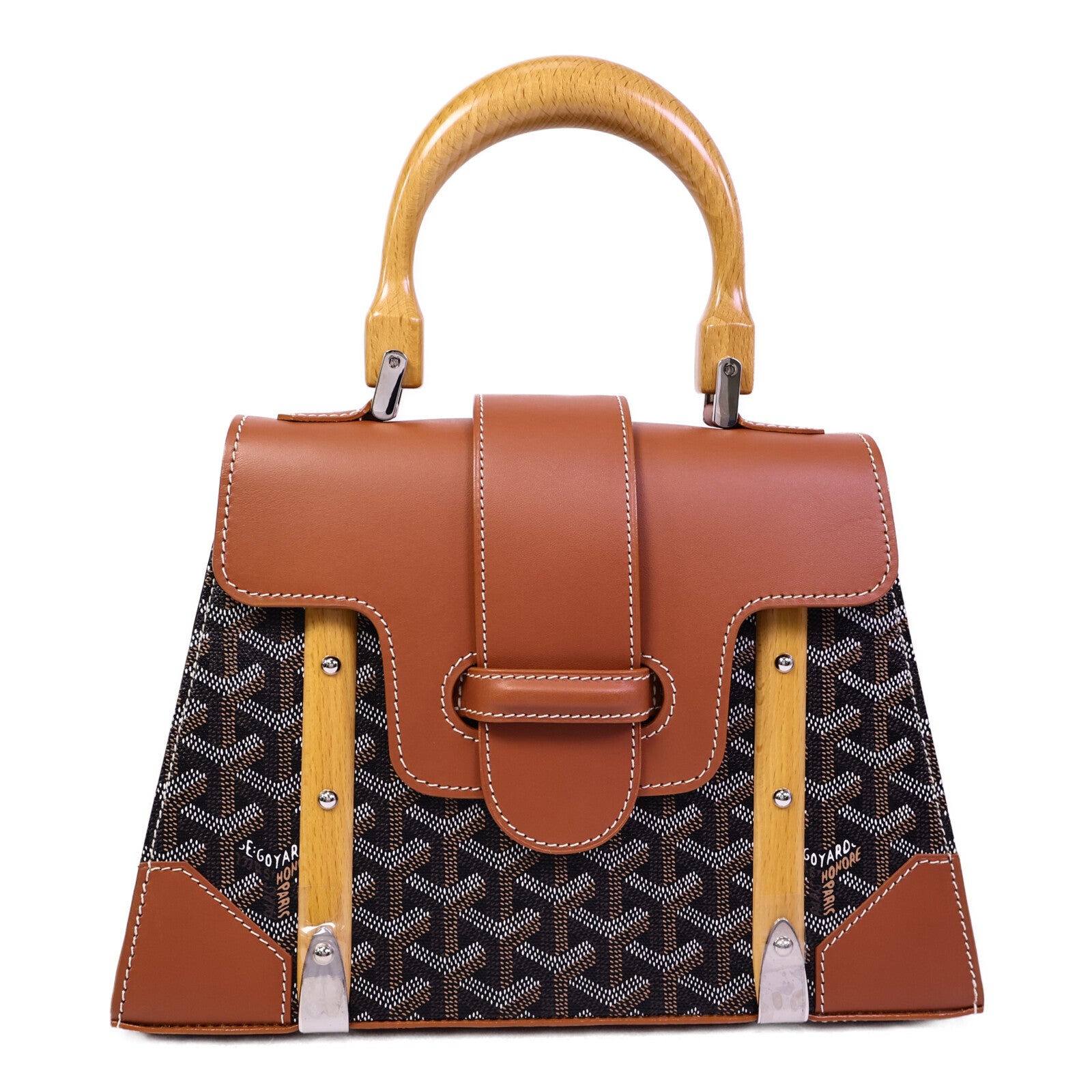GOYARD 塗層帆布Saigon Structured PM手挽袋