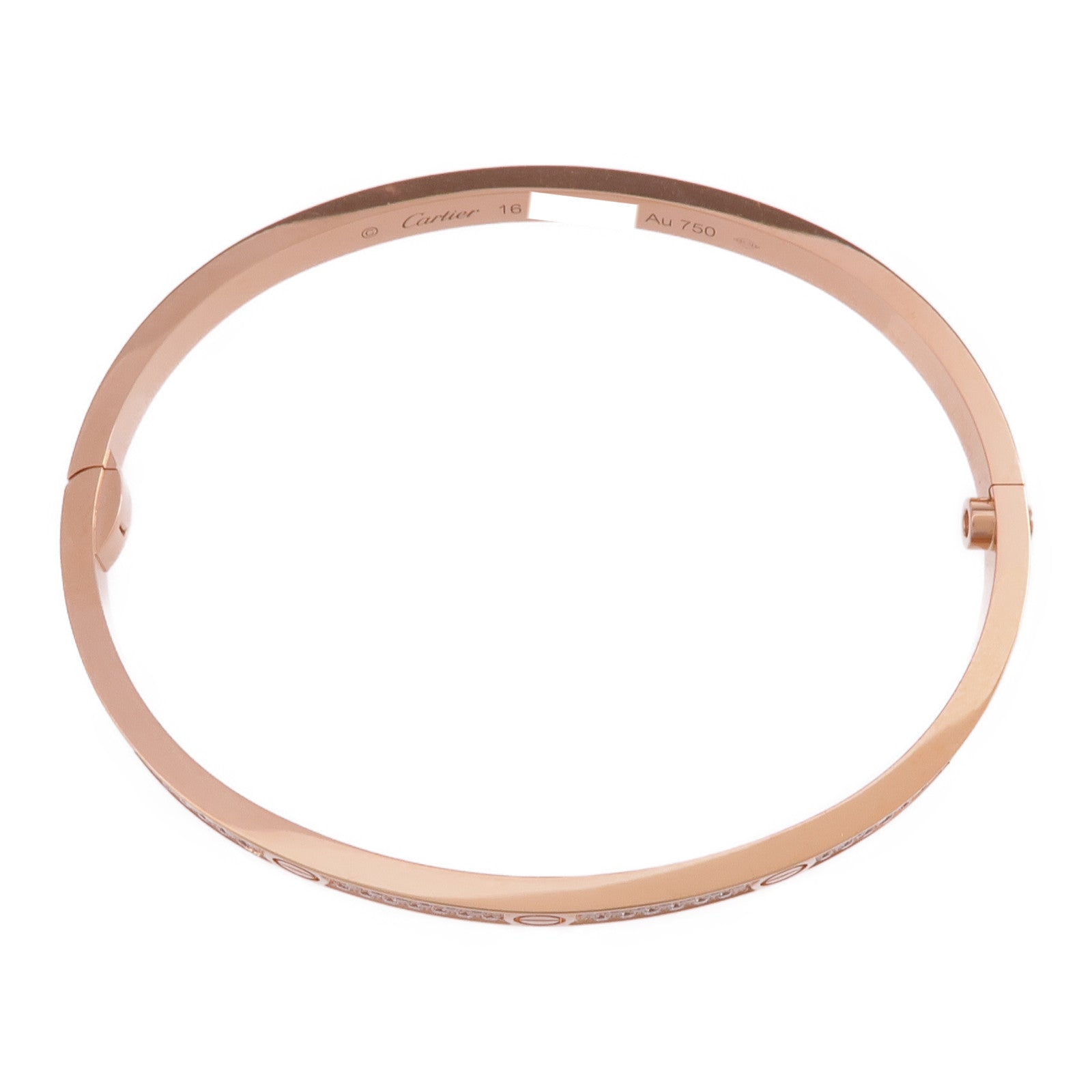 CARTIER 【激減優惠】18K玫瑰金Love Bracelet Small Model Full Diamonds鑽石手鐲Cartier#16