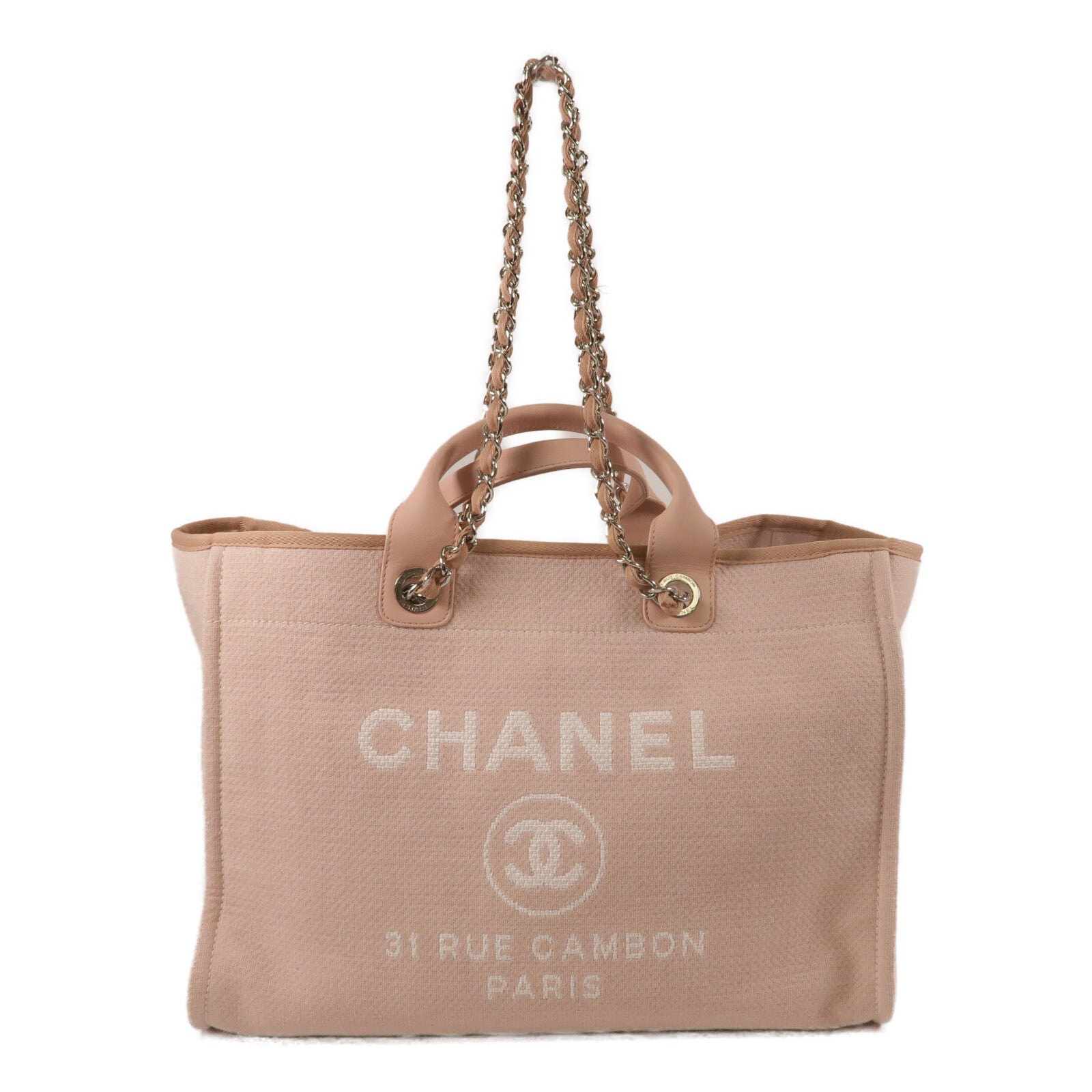 CHANEL 帆布Deauville手挽袋