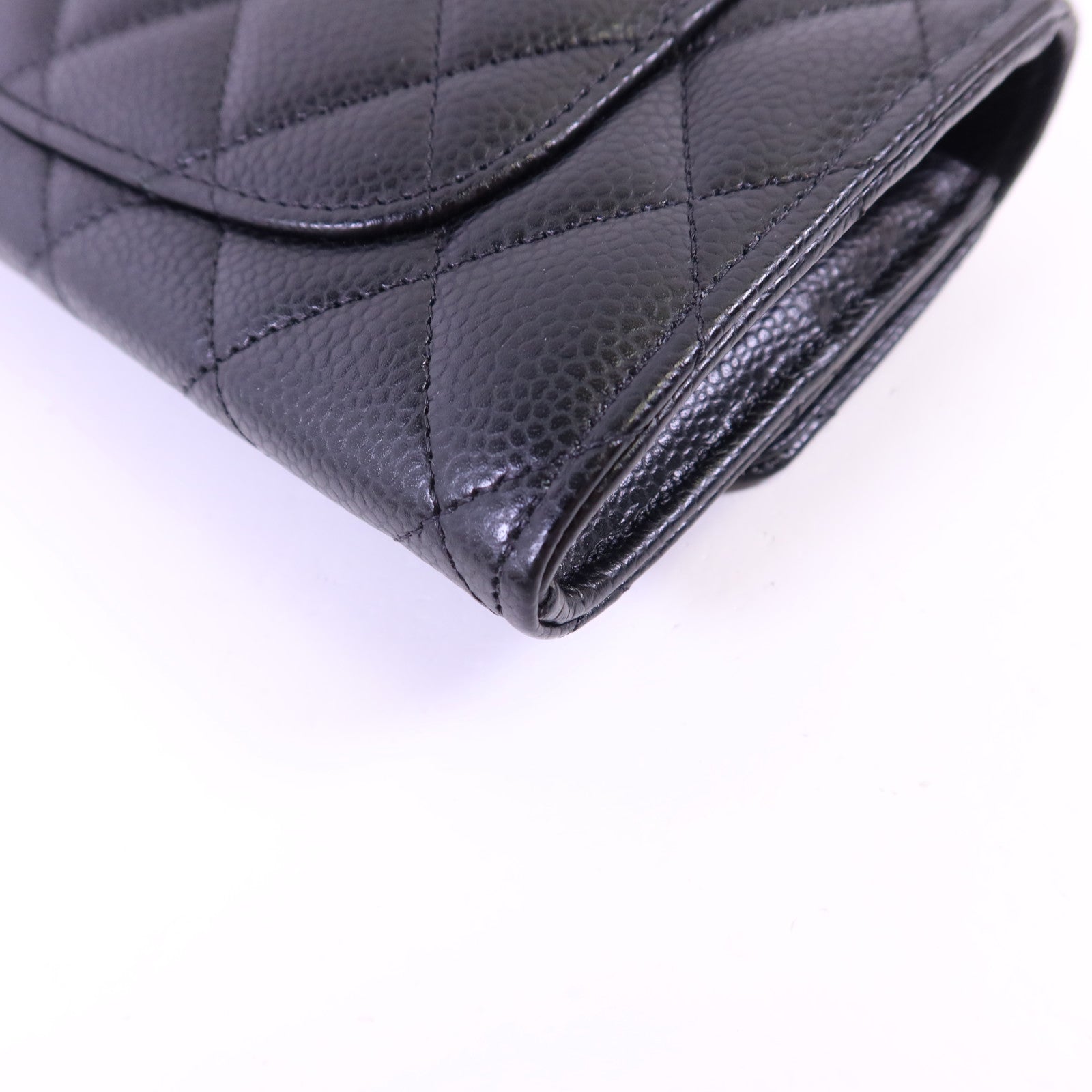 CHANEL 牛皮皮革Long Wallet金扣長錢包