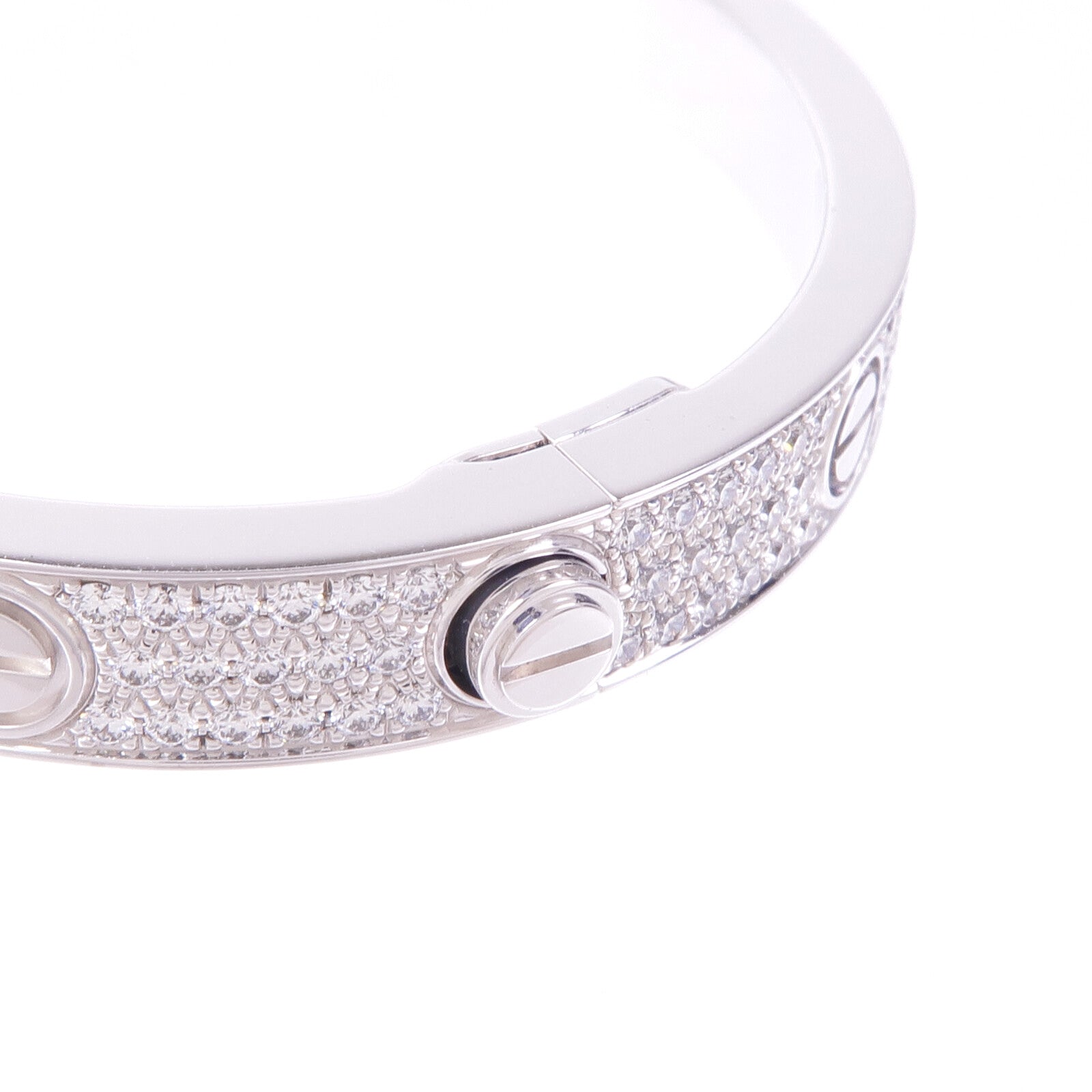 CARTIER 18K白金Love Bracelet Full Diamonds鑽石手鐲Cartier#16
