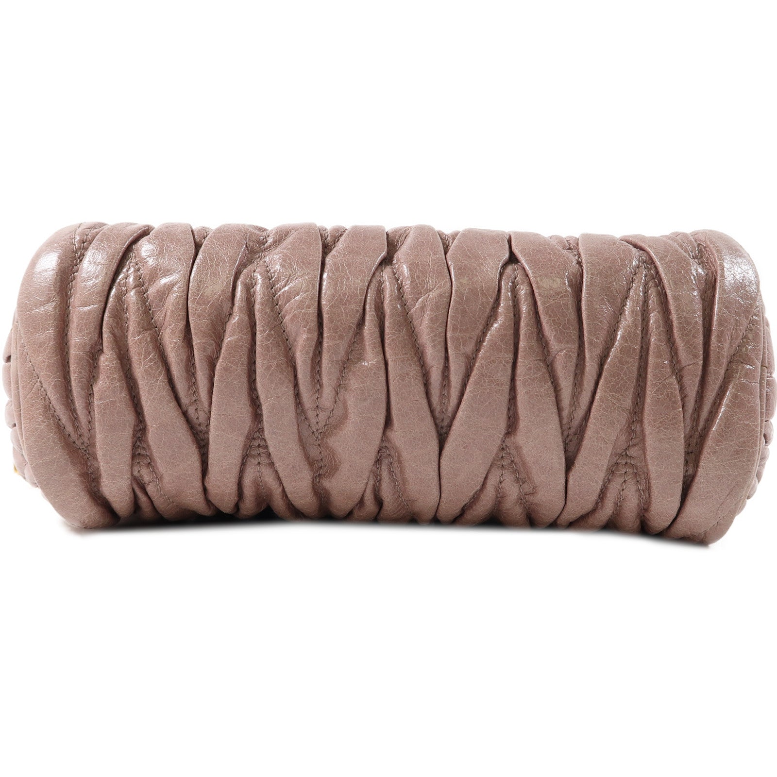 Miu Miu 皮革Shoulder Bag金扣肩背袋粉紅色