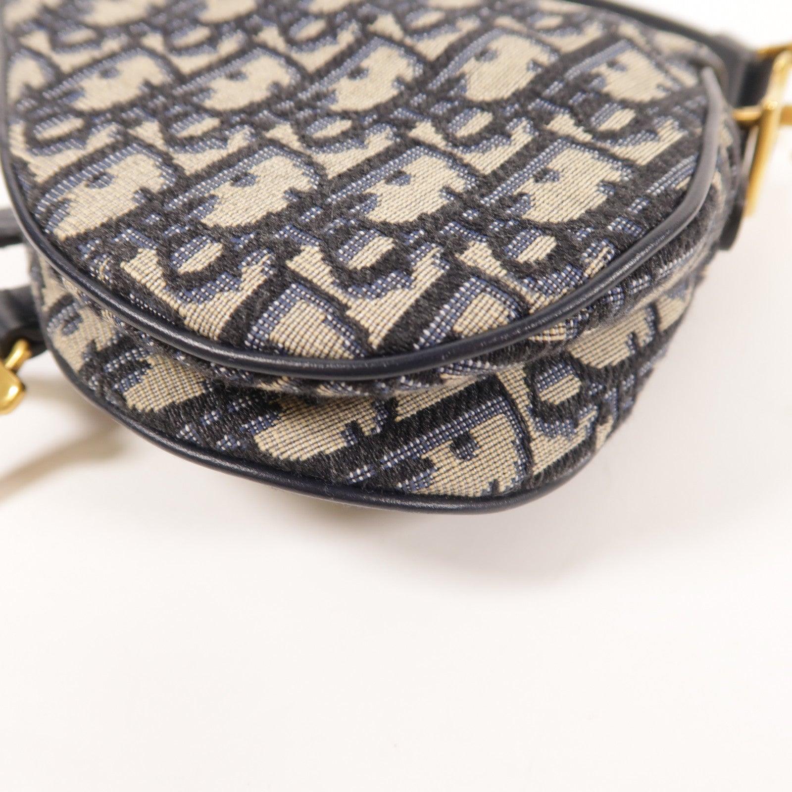 Dior CD GHW Mini Saddle Shoulder Bag Canvas M0447 Blue