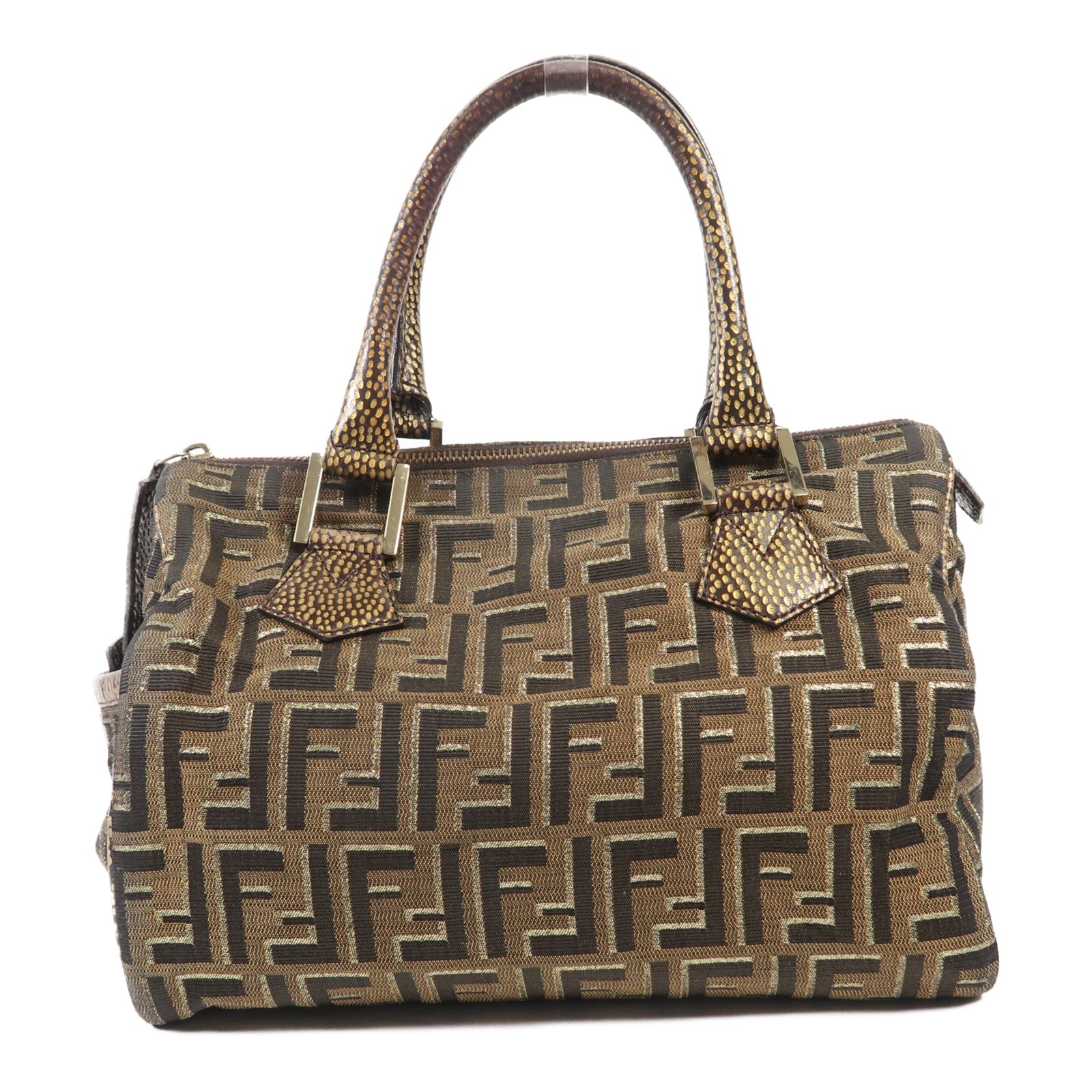 FENDI 帆布Shoulder Bag金扣肩背袋