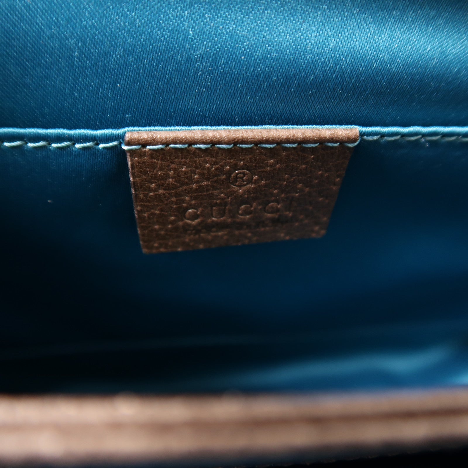 GUCCI 塗層帆布Shoulder Bag金扣肩背袋啡色