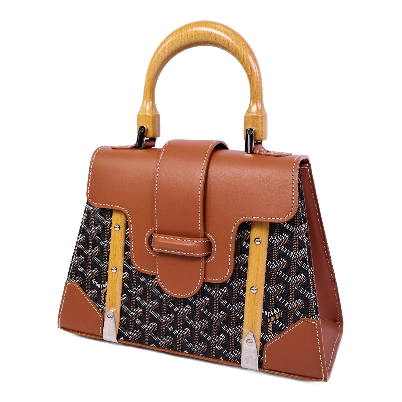 GOYARD 塗層帆布Saigon Structured PM手挽袋