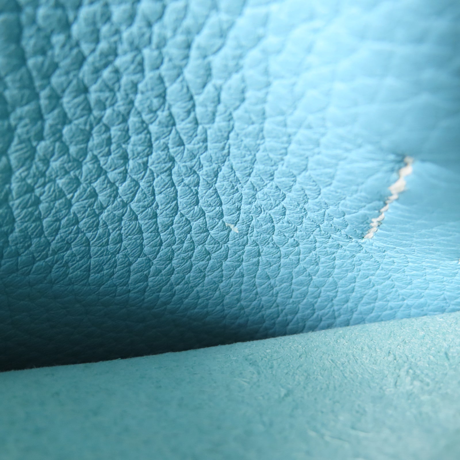 HERMES Clemence皮革Halzan 31銀扣3P Bleu Atoll/蒂芬尼藍