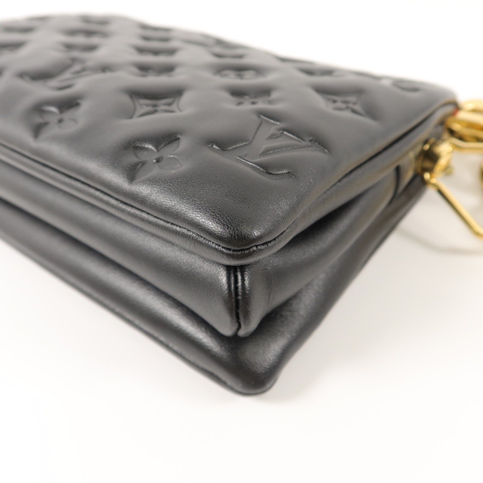 LOUIS VUITTON Monogram Embossed Puffy Coussin BB鏈帶手挽肩背兩用袋
