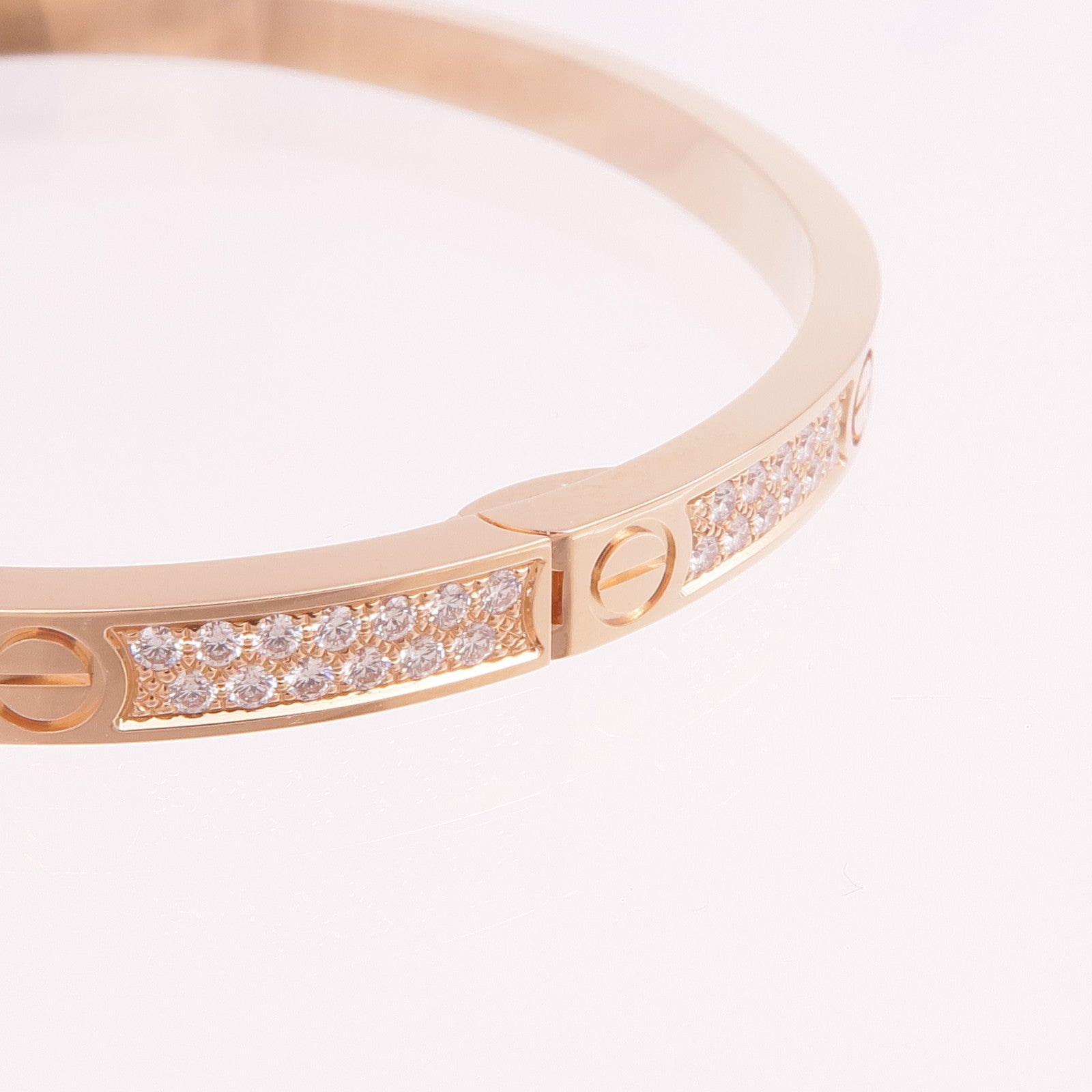 CARTIER 【激減優惠】18K玫瑰金Love Bracelet Small Model Full Diamonds鑽石手鐲Cartier#16