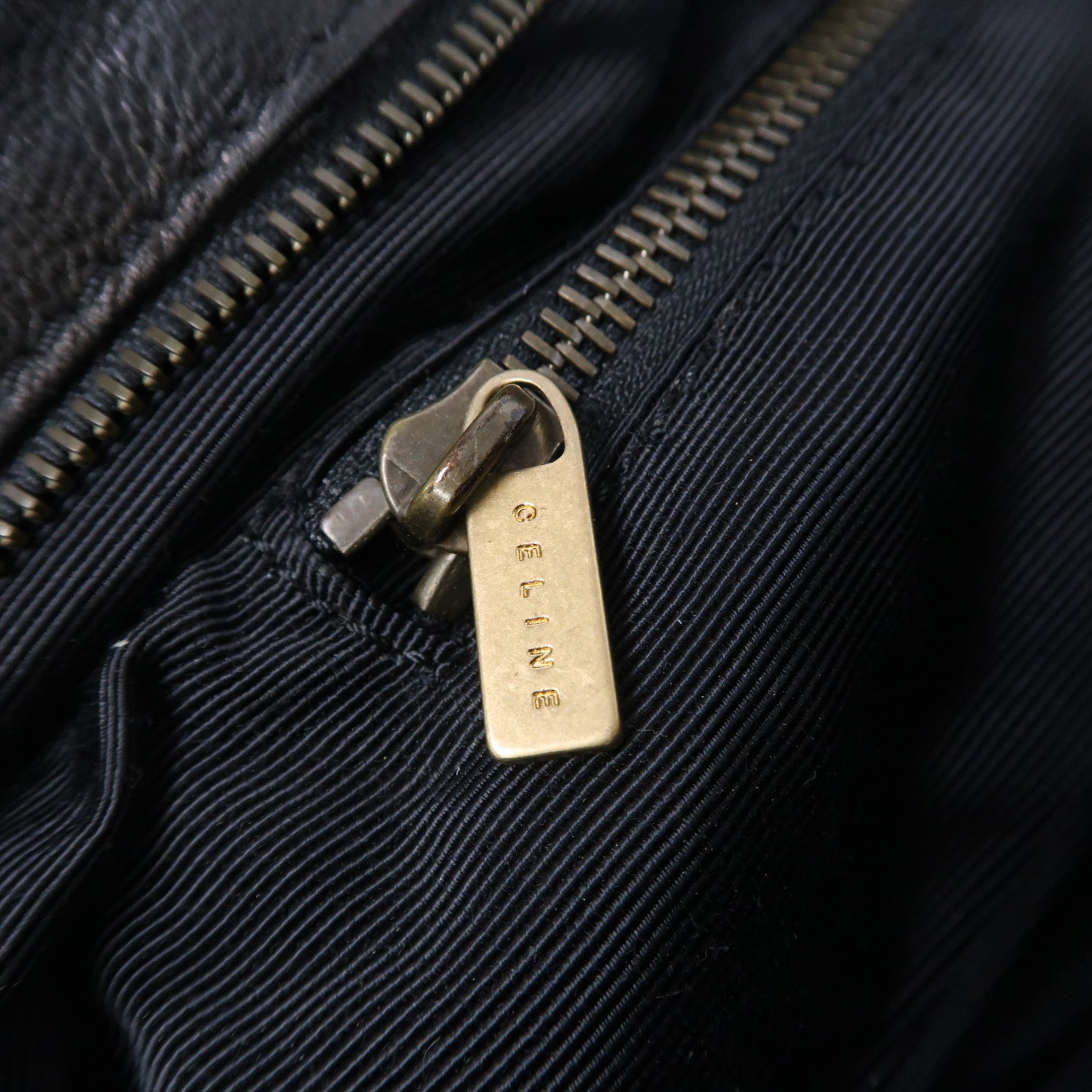 CELINE 【激減優惠】帆布/牛皮皮革Hand Bag金扣手挽袋黑色