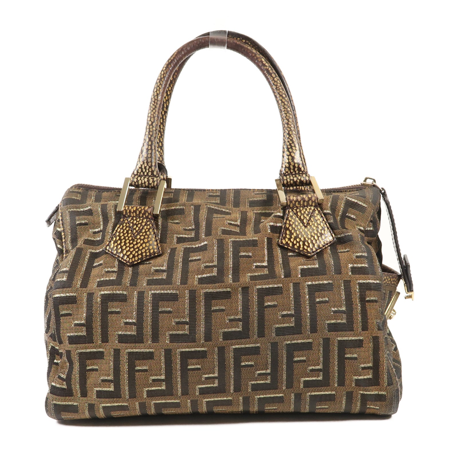 FENDI 帆布Shoulder Bag金扣肩背袋