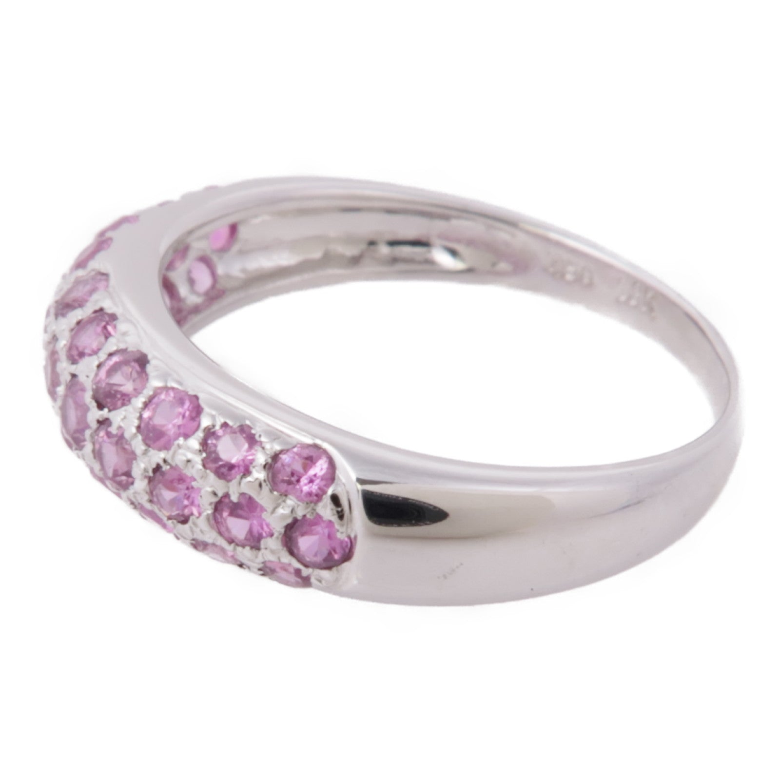 JEWELRY 【激減優惠】18K白金Pink Sapphire Ring粉紅寶石戒指US#7