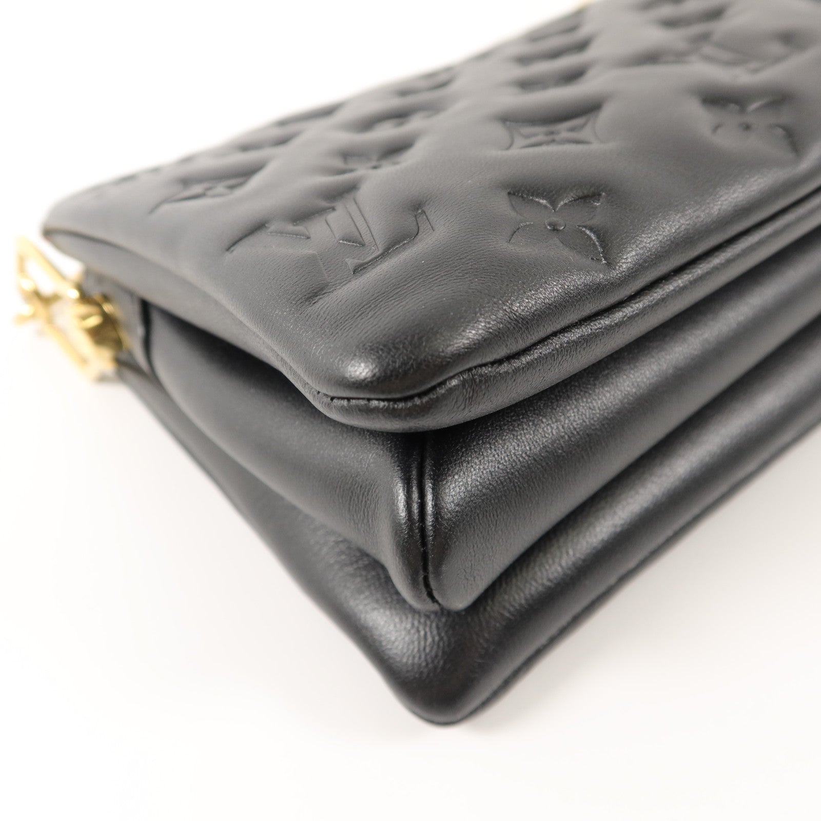 LOUIS VUITTON Monogram Embossed Puffy Coussin BB鏈帶手挽肩背兩用袋