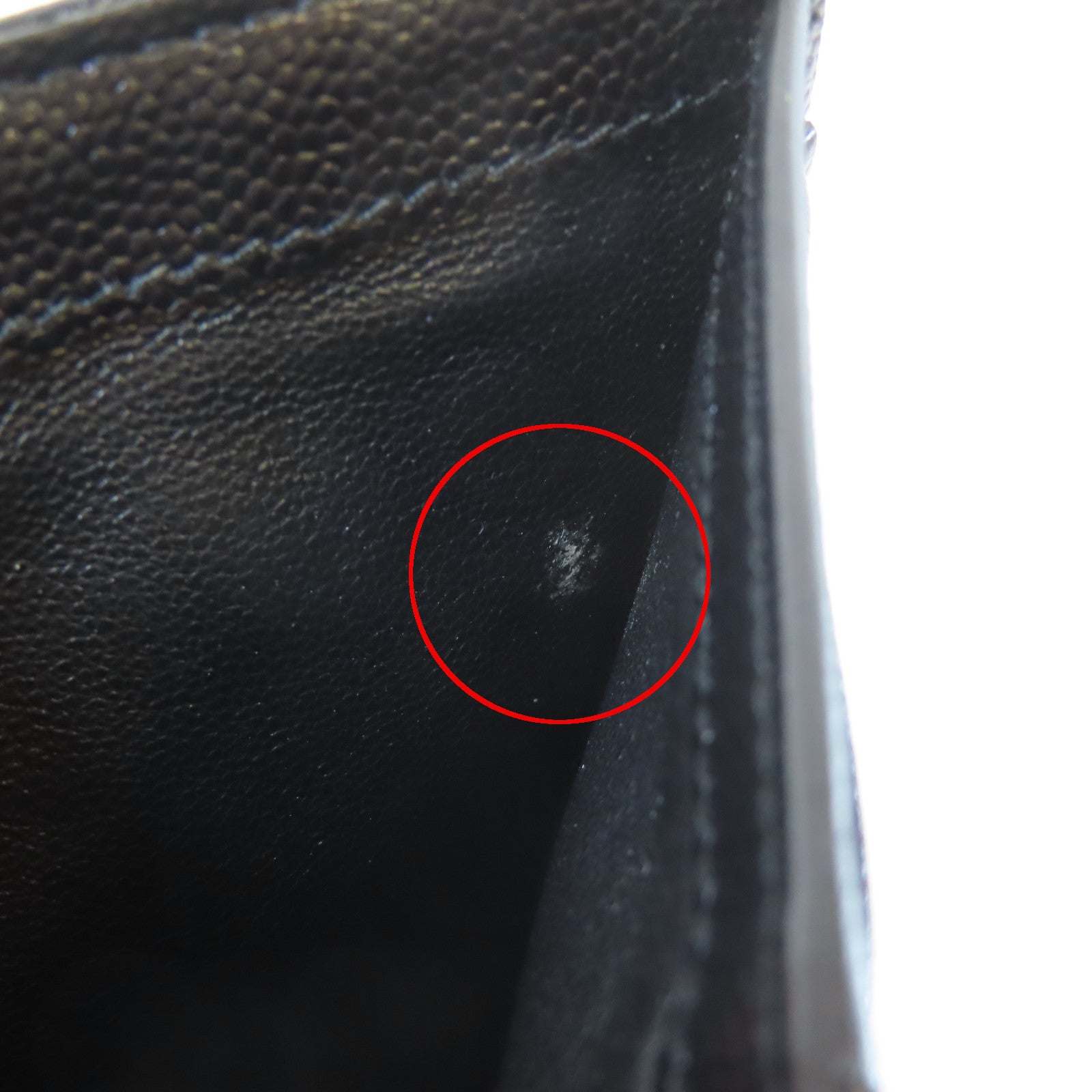 SAINT LAURENT 牛皮皮革Wallet銀扣錢包黑色