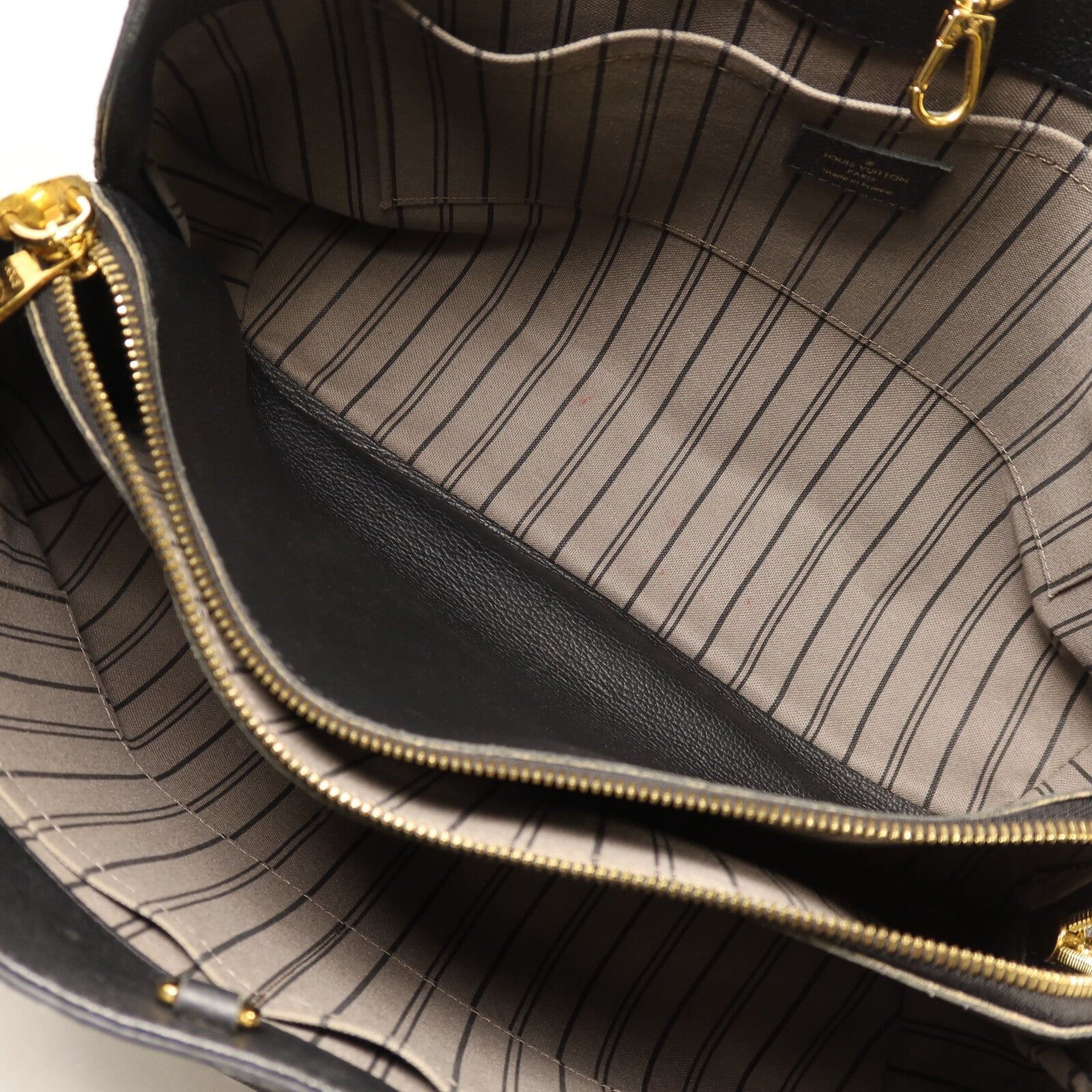 LOUIS VUITTON Monogram Empreinte Montaigne GM金扣手挽肩背兩用袋