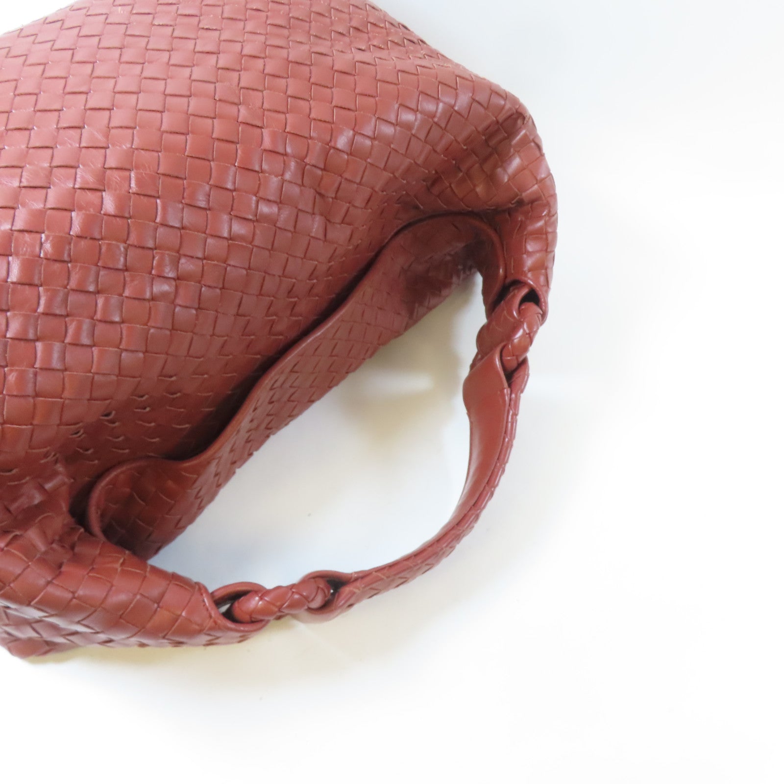 BOTTEGA VENETA 羊皮皮革Shoulder Bag銀扣肩背袋啡色