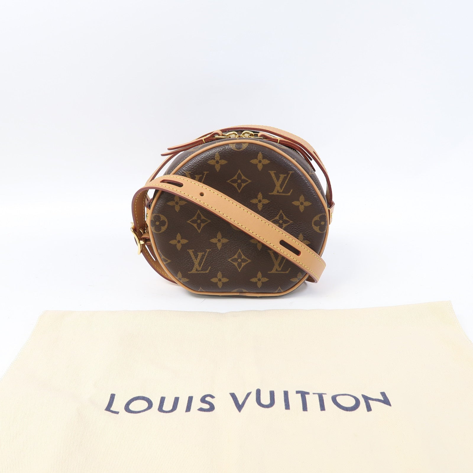 LOUIS VUITTON Monogram Boite Chapeau Souple PM金扣肩背袋啡色