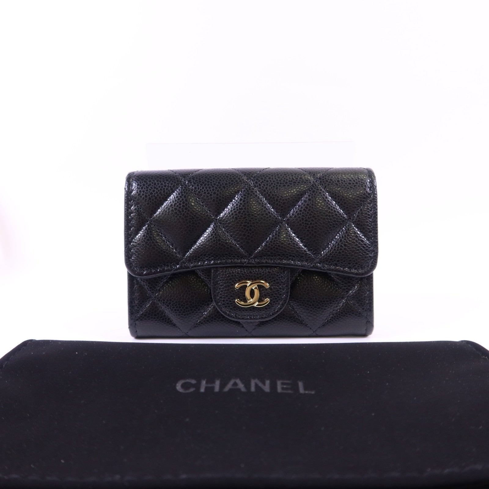 CHANEL 牛皮皮革Card Case金扣卡片套