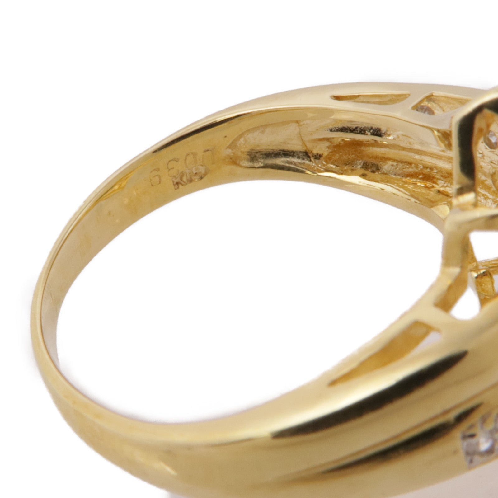 JEWELRY 【激減優惠】18K黃金Emerald/Diamond Ring綠寶石/鑽石戒指US#6.5